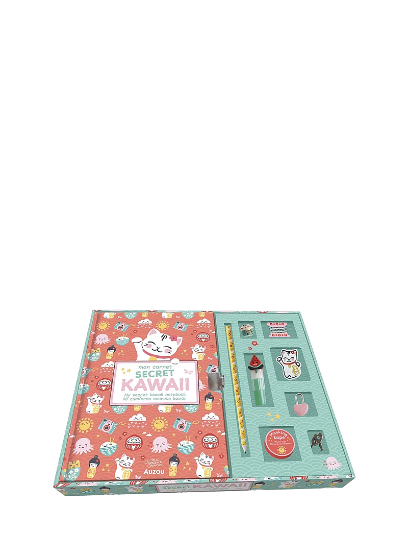 Auzou - Stationery - Kawaii Notebook with Lock - värvimis- & käsitööraamatud - green - 0