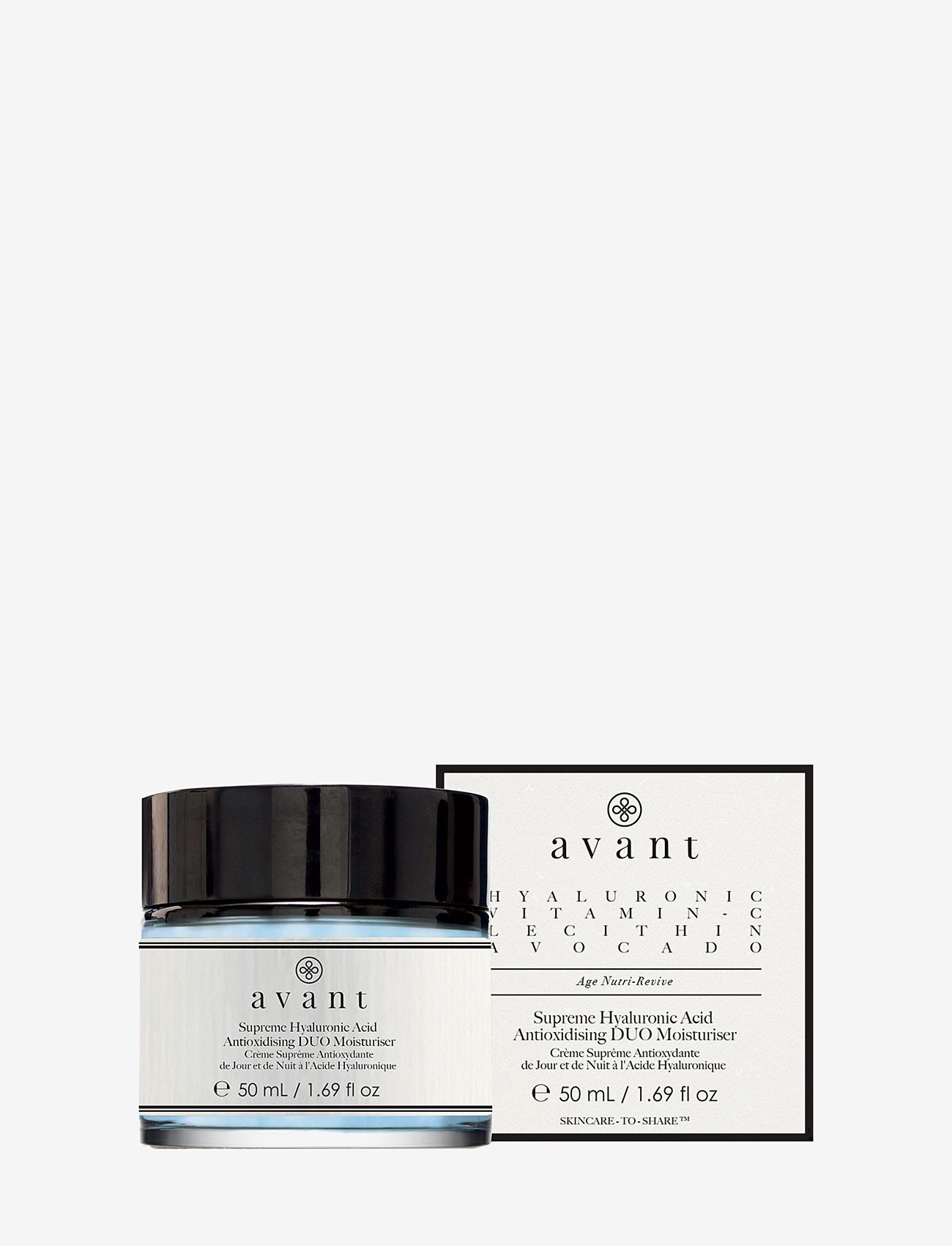 Avant Skincare - Supreme Hyaluronic Acid Anti-oxidising DUO Moisturiser - nattkräm - no color - 1