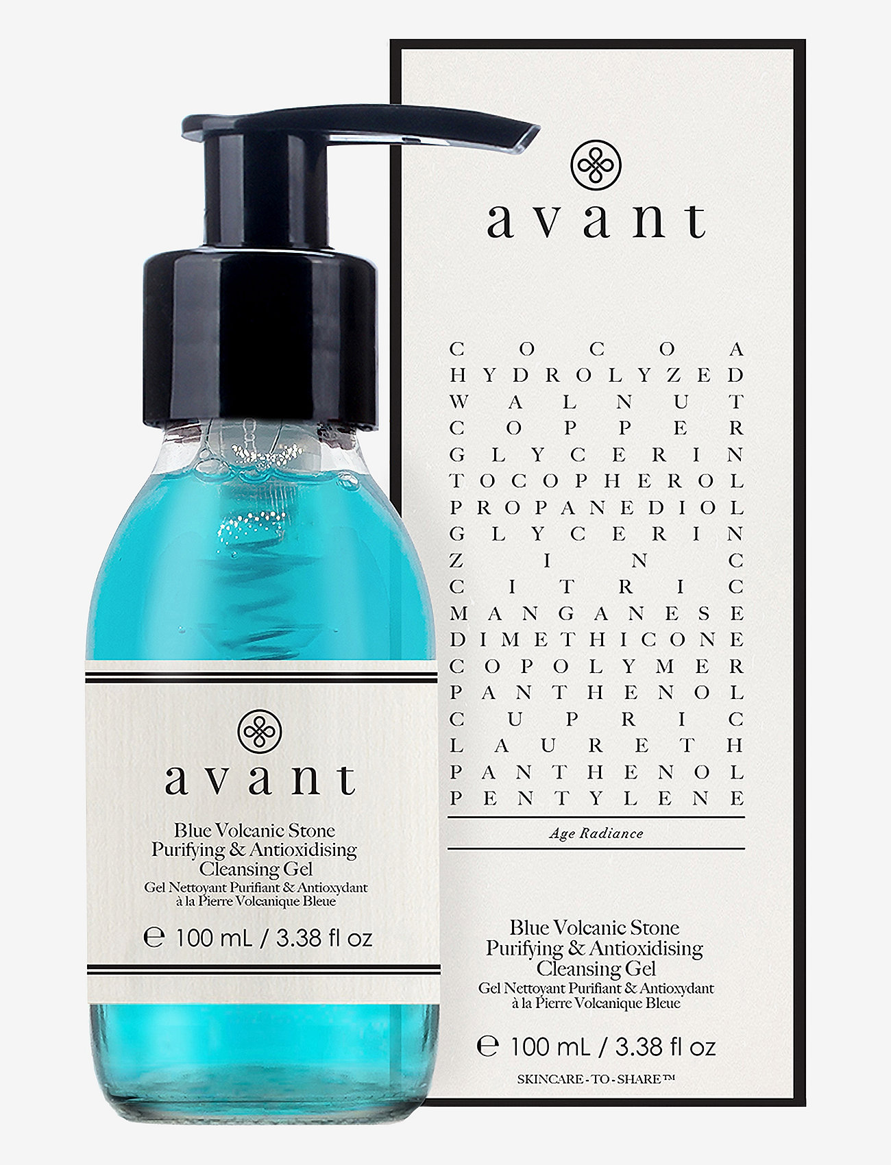 Avant Skincare - Blue Volcanic Stone Purifying & Antioxidising Cleansing Gel - rensegels - no color - 1