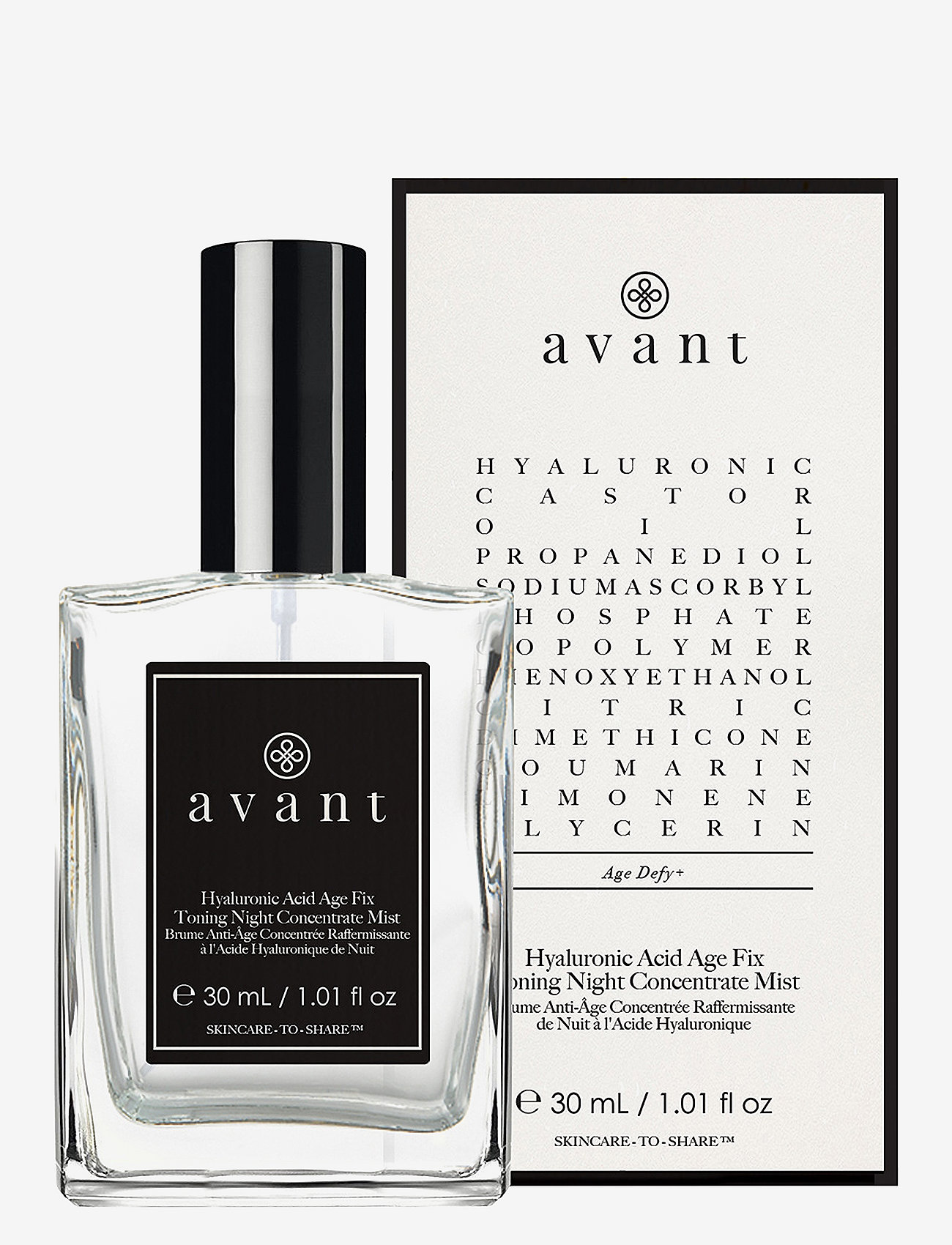 Avant Skincare - Hyaluronic Acid Age Fix Toning Night Concentrate Mist - toner - no color - 1