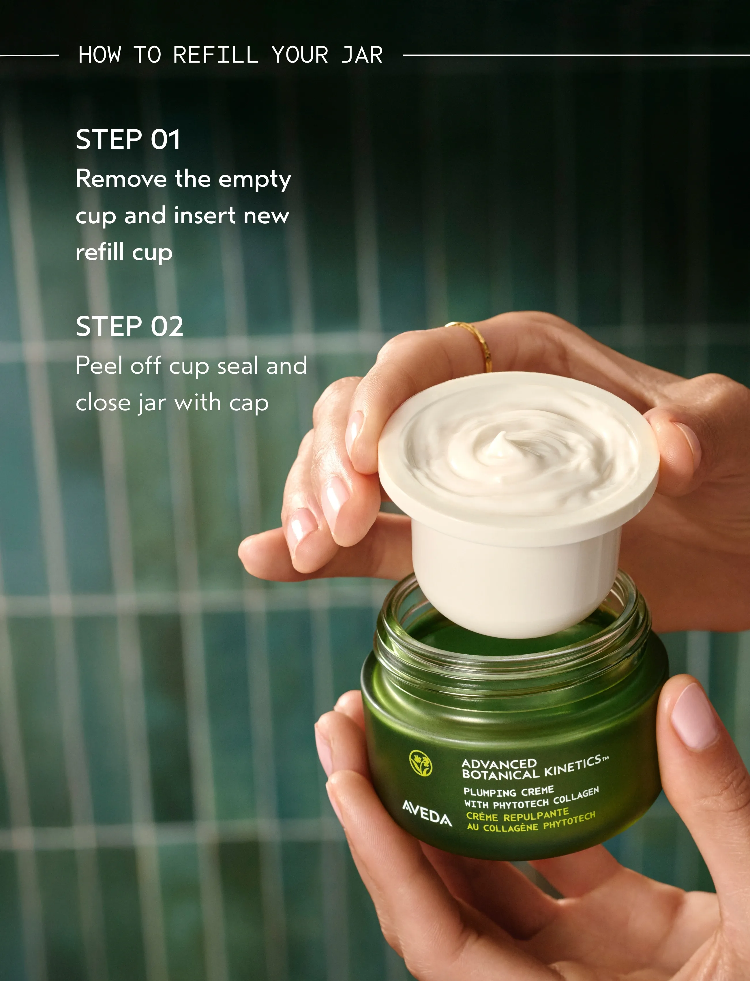 Aveda - Advanced Botanical Kinetics Plumping Creme Refill 50ml - fuktkrämer - clear - 2