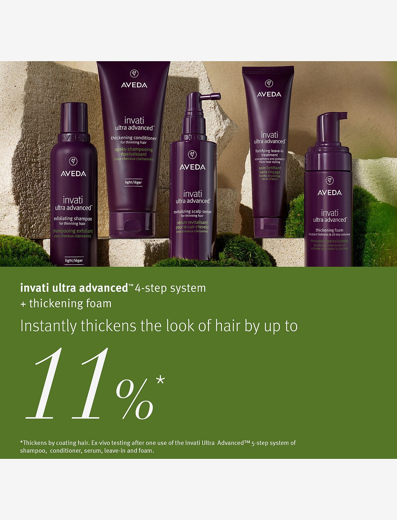 Aveda - Invati Ultra Advanced Thickening Styling Foam 150ml - behandling - no color - 2