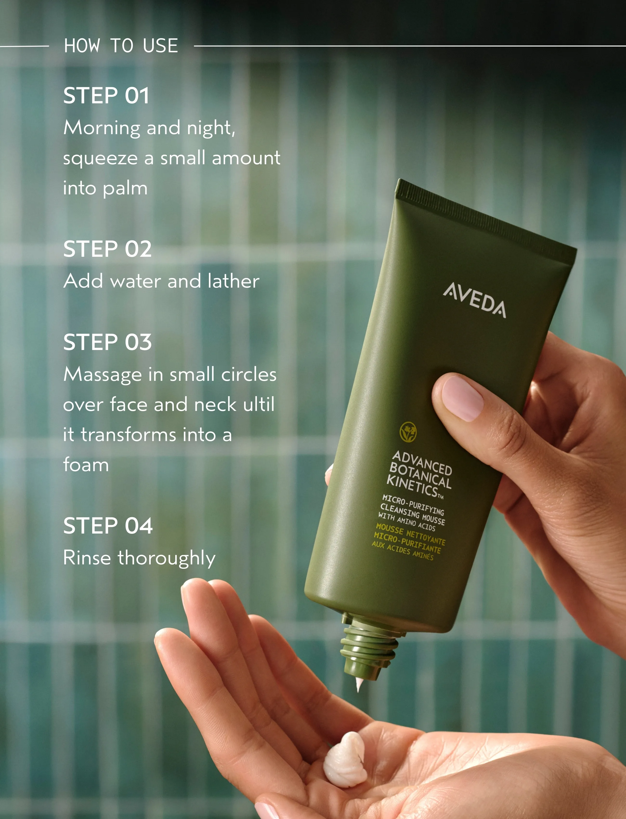 Aveda - Advanced Botanical Kinetics™  Micro-Purifying Cleansing Mousse 150 ml - foaming cleanser - clear - 2