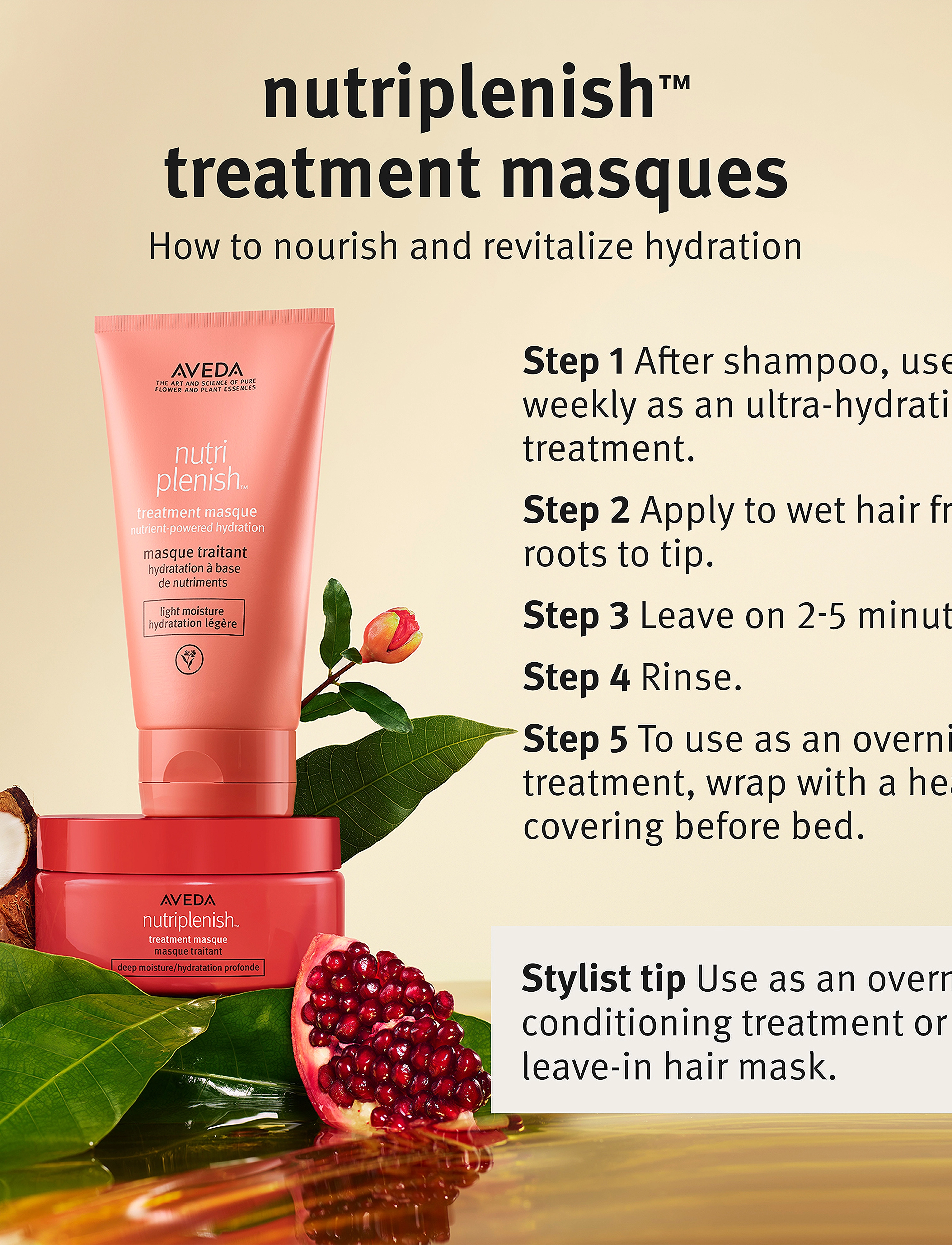 Aveda - Nutriplenish Masque Light Moisture - hårkur - no color - 4