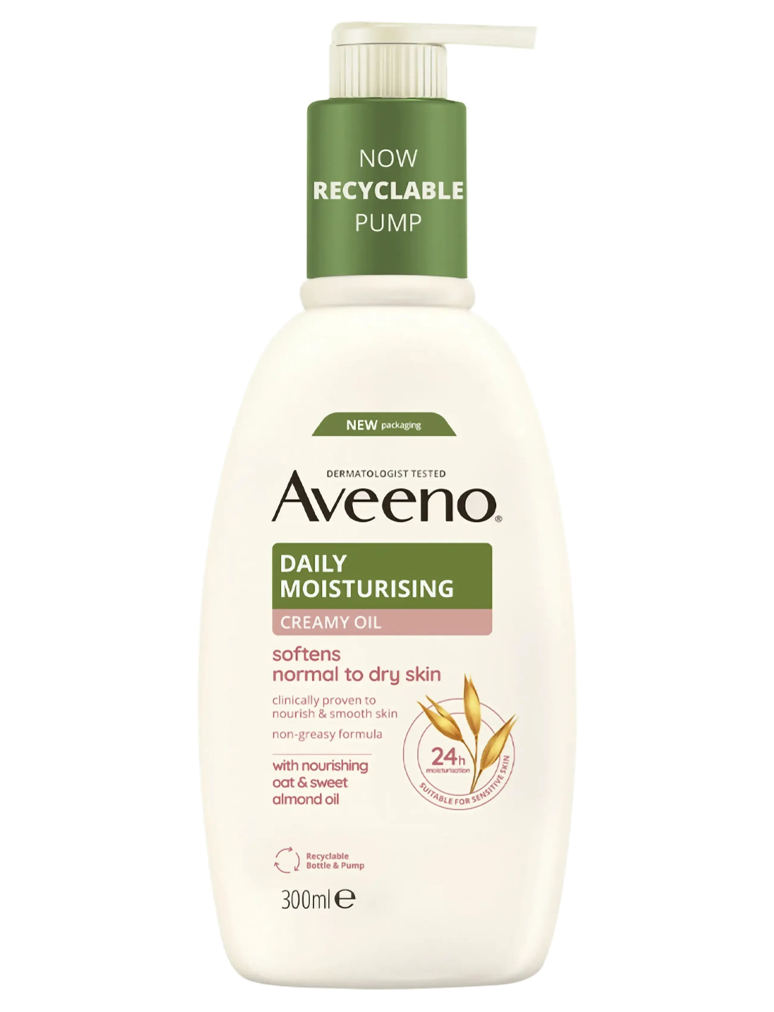 Aveeno Daily Moisturising Creamy Oil 300 Ml, Cremes & Lotion & Bodybutter, Hvid, Str: 300 ML