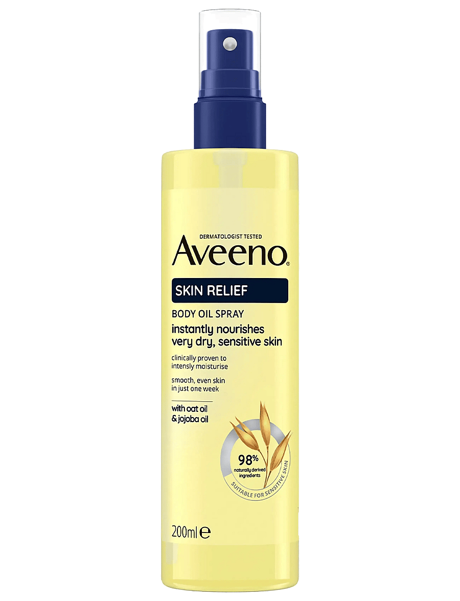 Aveeno - Aveeno Skin Relief Body Oil Spray 200 ml - kroppsolja - clear - 0