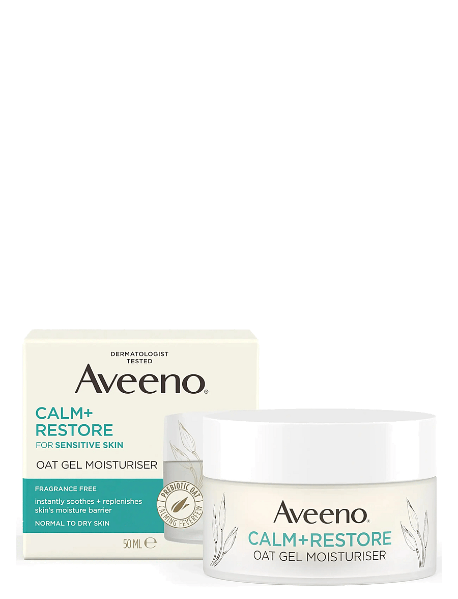 Aveeno - Aveeno CALM+RESTORE Oat Gel Moisturiser 50 ml - fuktkrämer - clear - 0