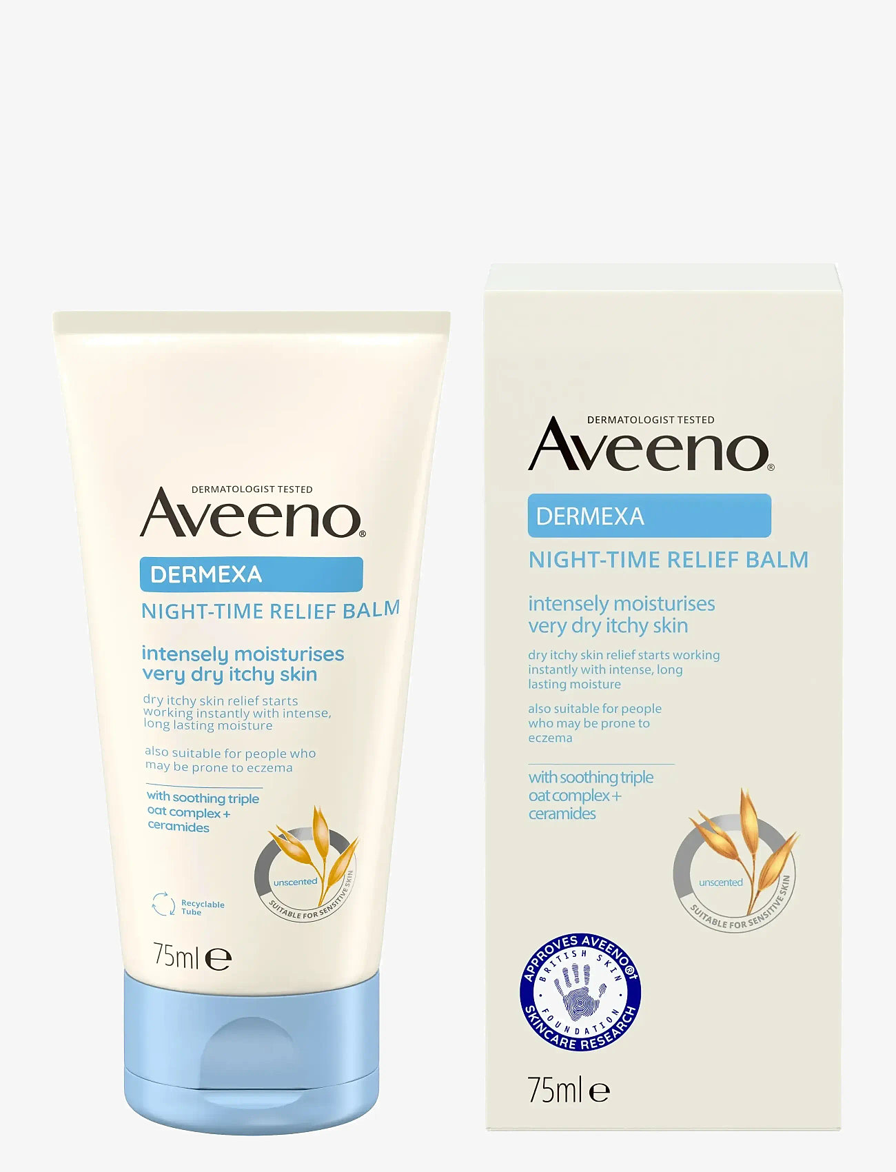 Aveeno - Aveeno Night-time Relief Balm 75 ml - natcremer - clear - 0