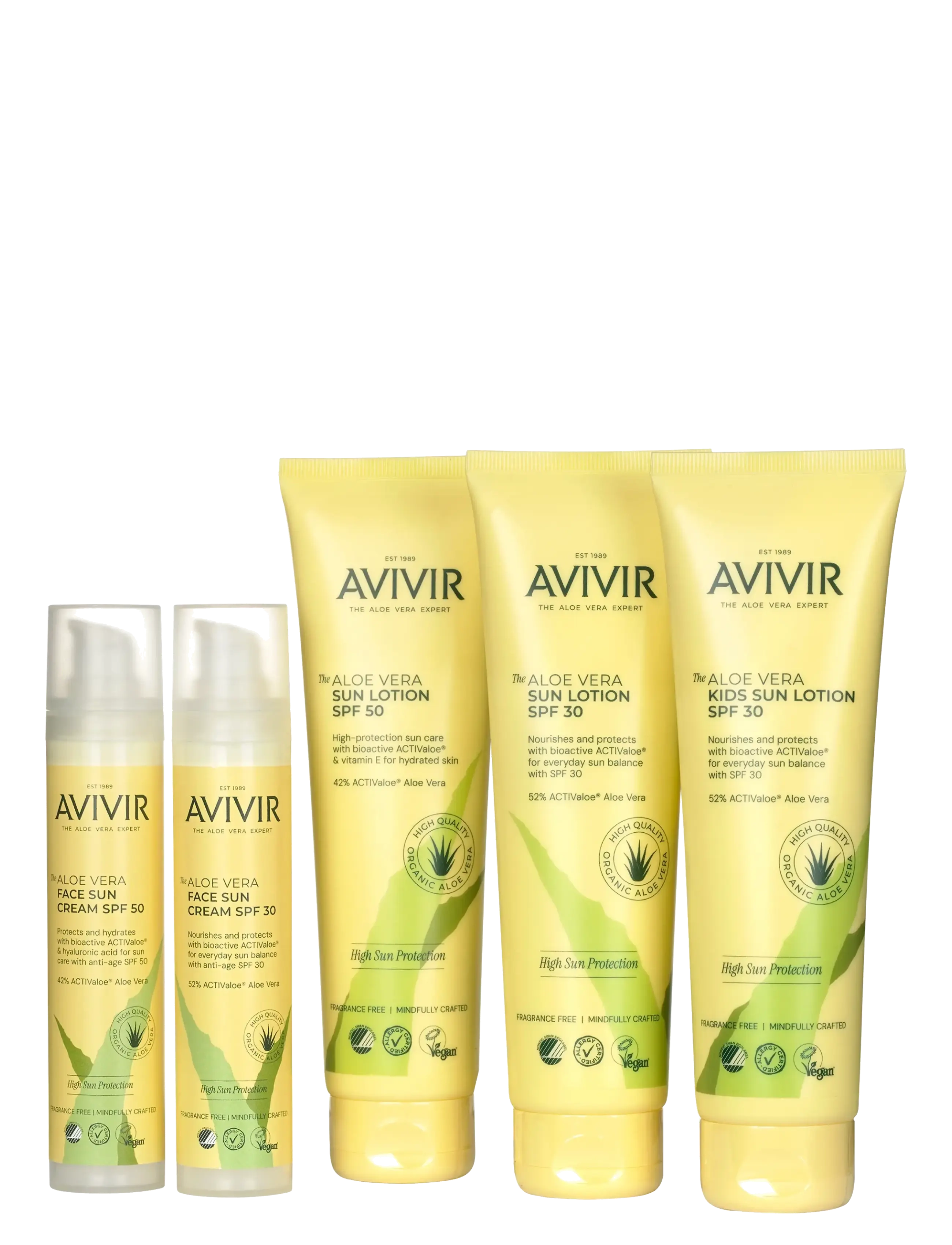 Avivir Aloe Vera Sun Face Spf50 solskydd dam – bild 2