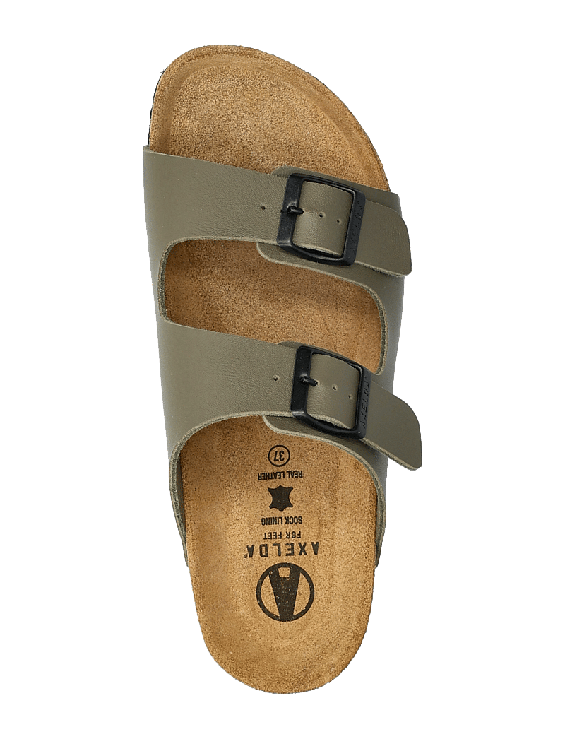 Axelda - Charlie - flade sandaler - olive/black - 3