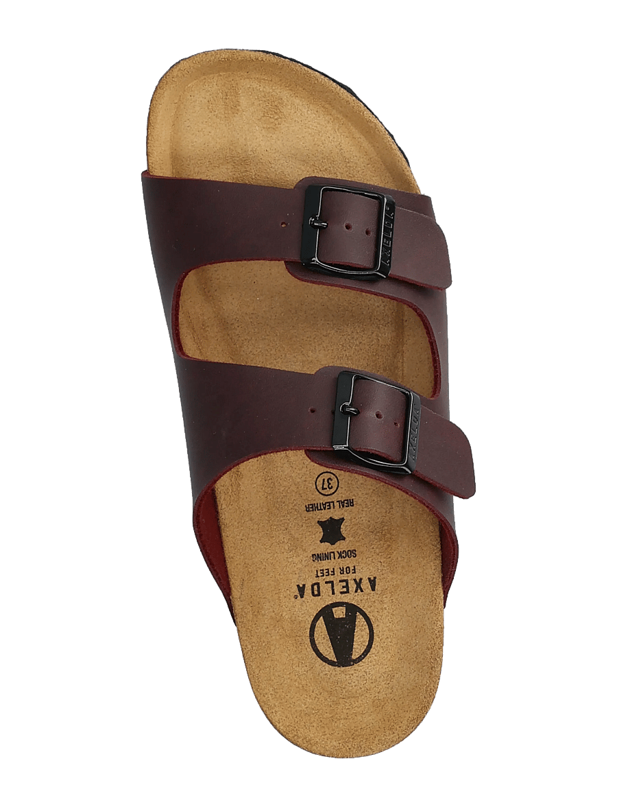 Axelda - Charlie - flade sandaler - wine/black - 3