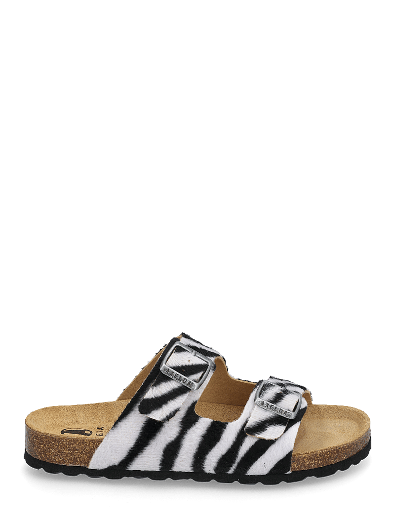 Axelda - Charlie - platta sandaler - zebra - 1