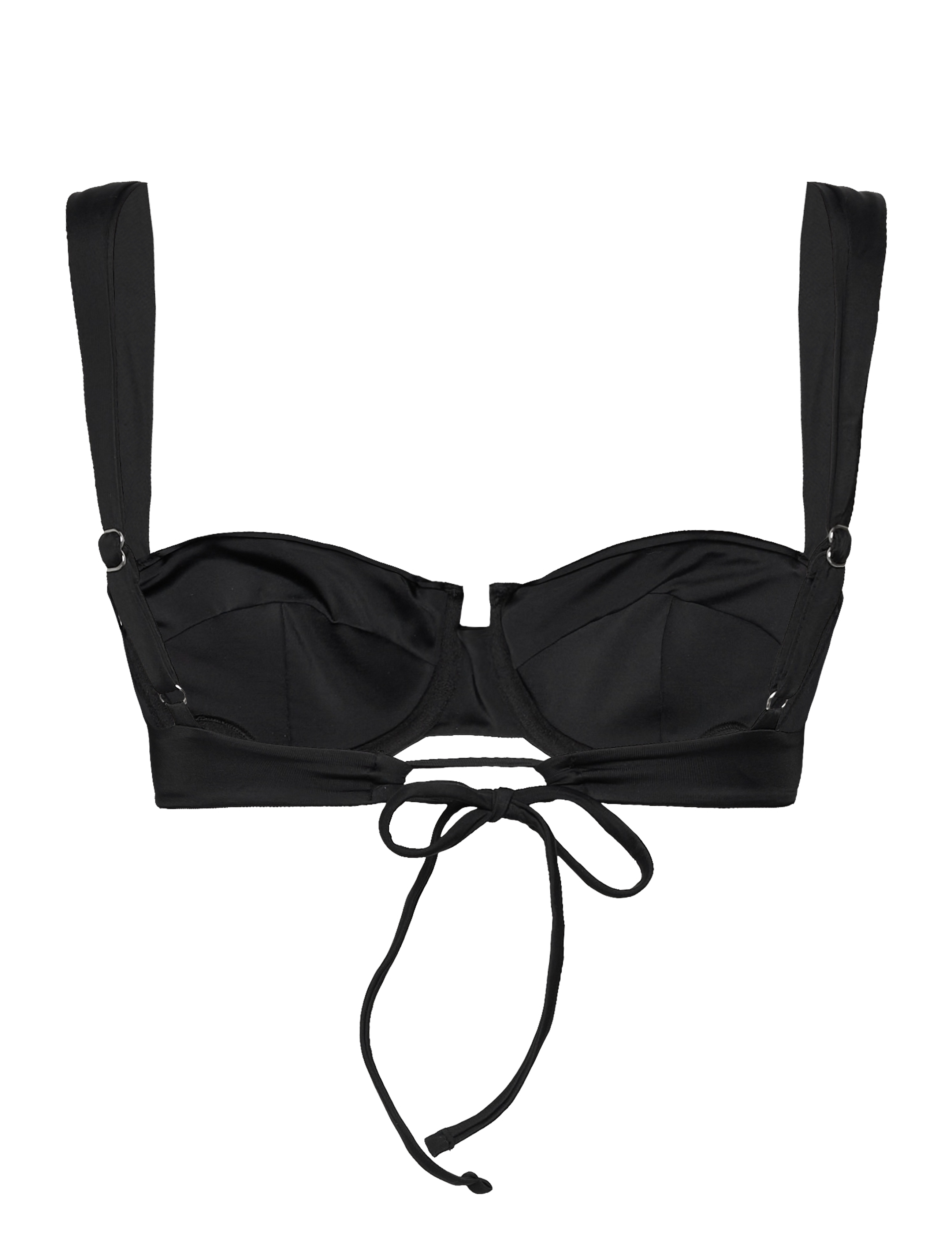 AYA Label - The Clio Top - stanik z fiszbinami bikini - black - 2