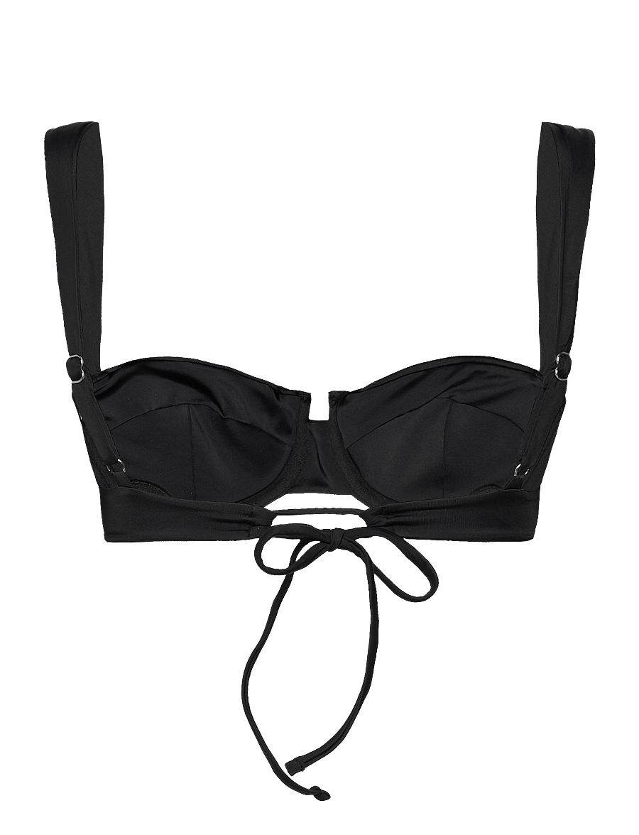 AYA Label - The Clio Top - stanik z fiszbinami bikini - black - 2