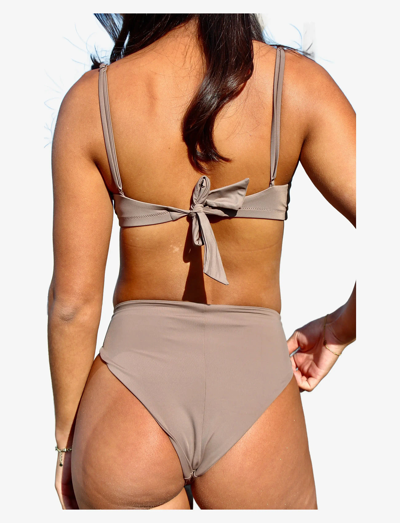 AYA Label - The Peitho Bottom - bikinihosen mit hoher taille - taupe - 2
