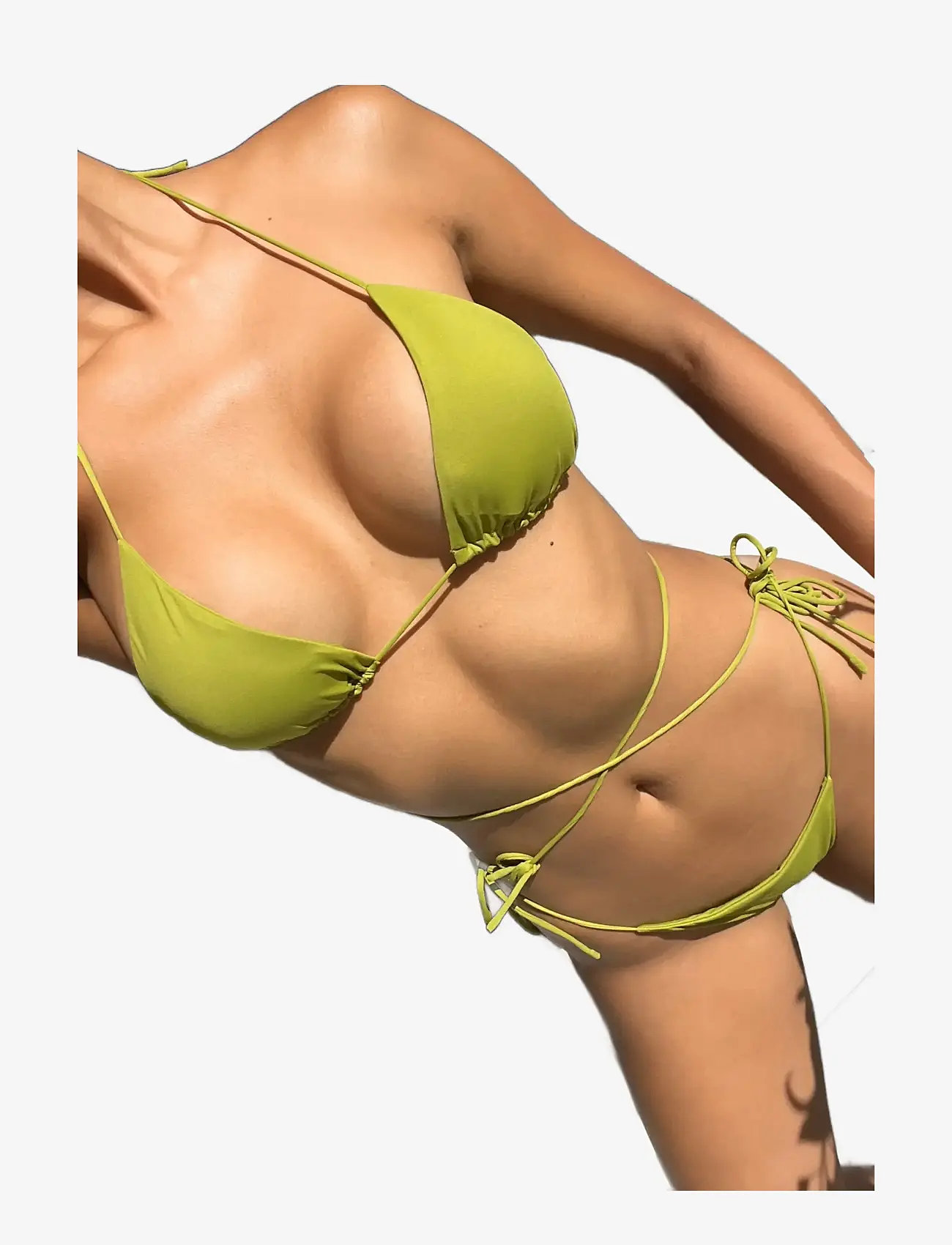 AYA Label - The Selene Top - trikampio formos bikinio liemenėlės - lime green - 3