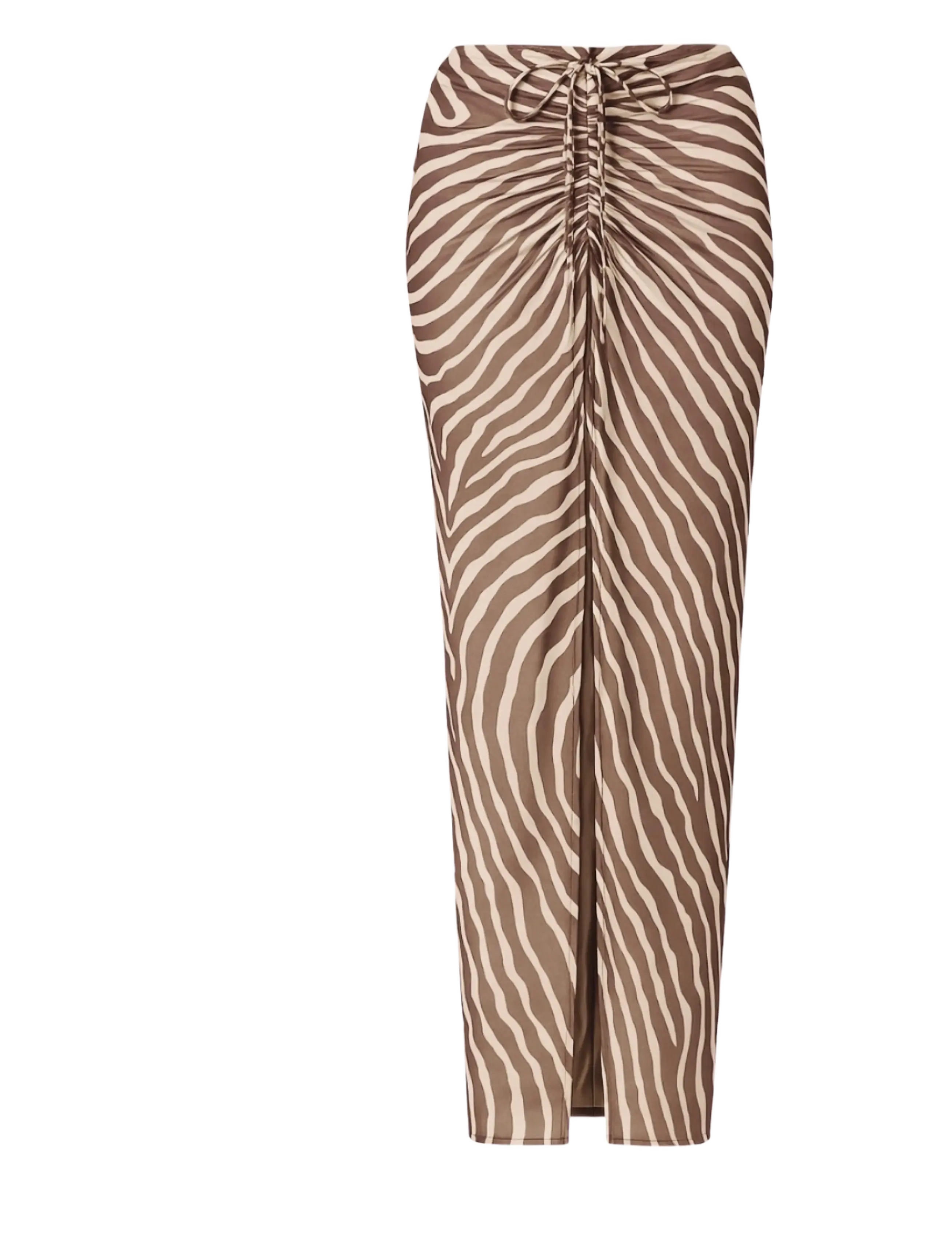 AYA Label The Athena Skirt Mesh - Bademode - ZEBRA / brown