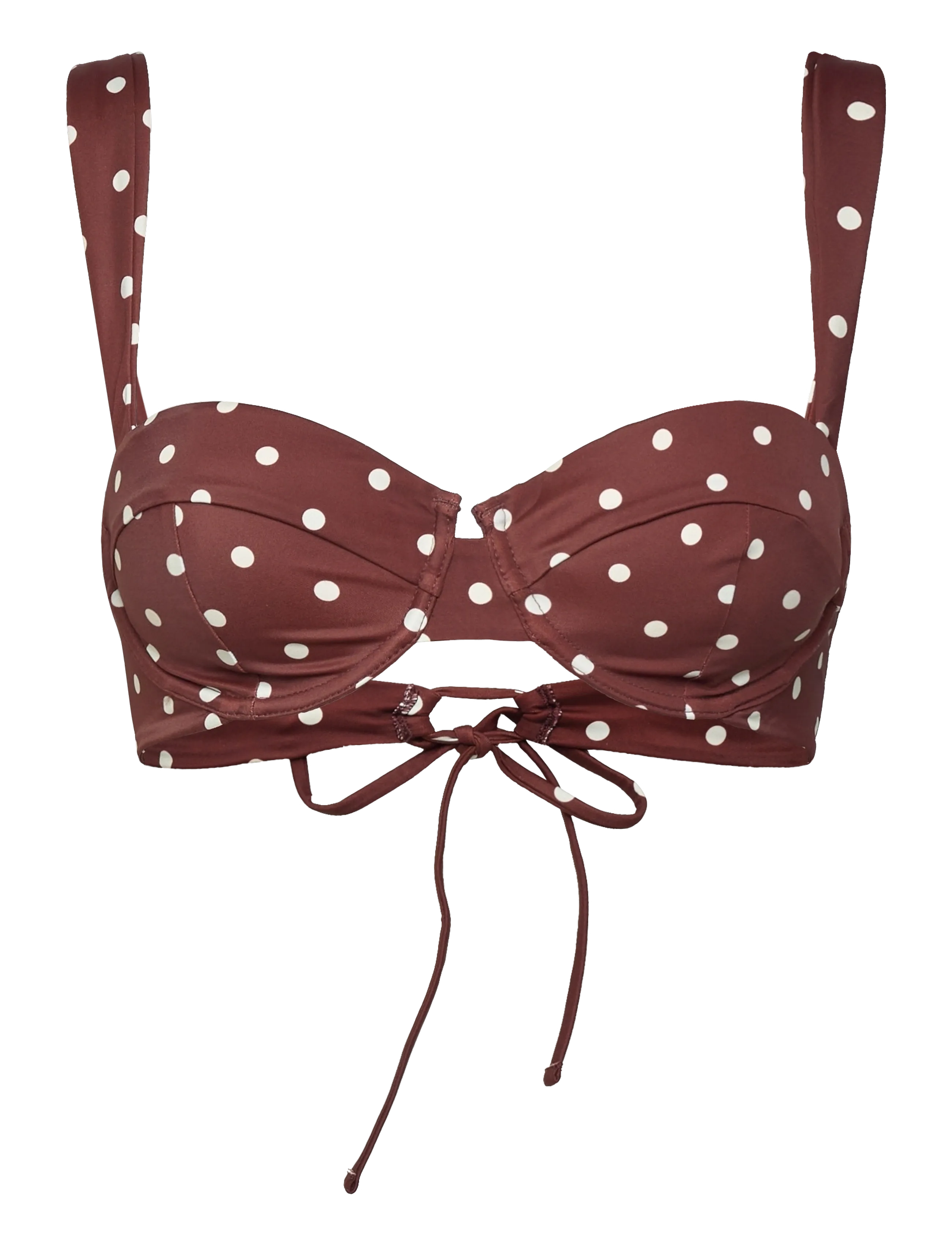 AYA Label The Clio Top - Bademode - POLKA / brown
