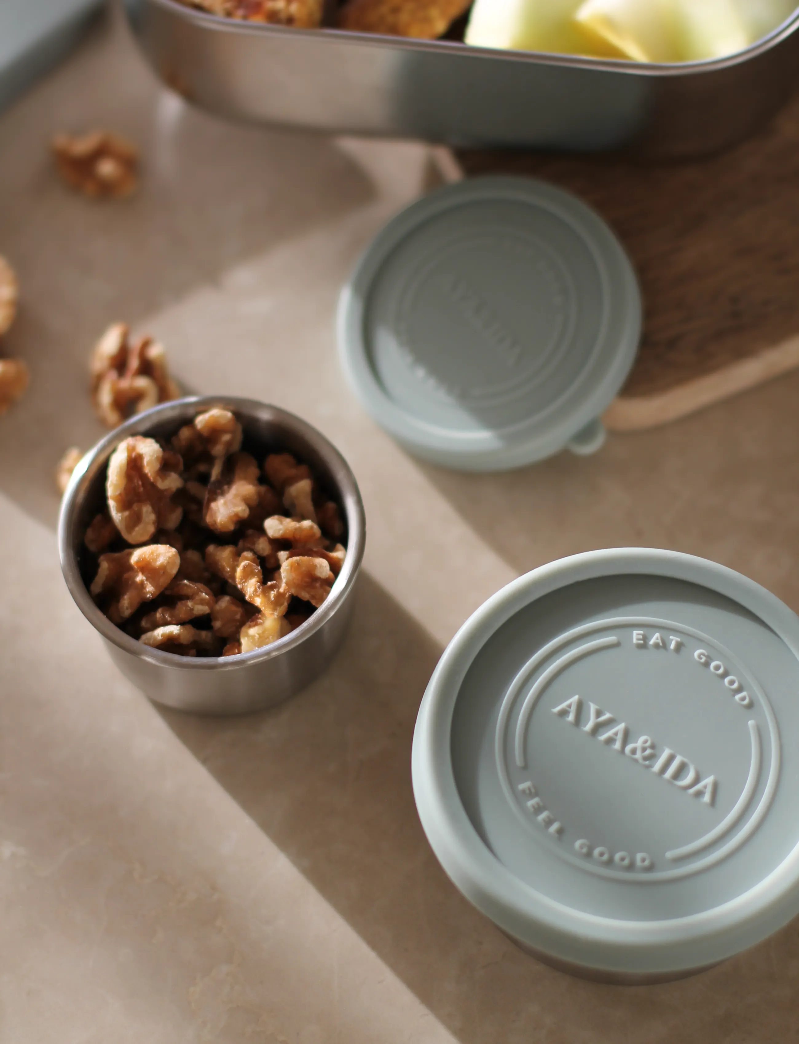 AYA&IDA Snack Containers, 100+200ml, Green, Opbevaring I Køkkenet > Madkasser, Unisex