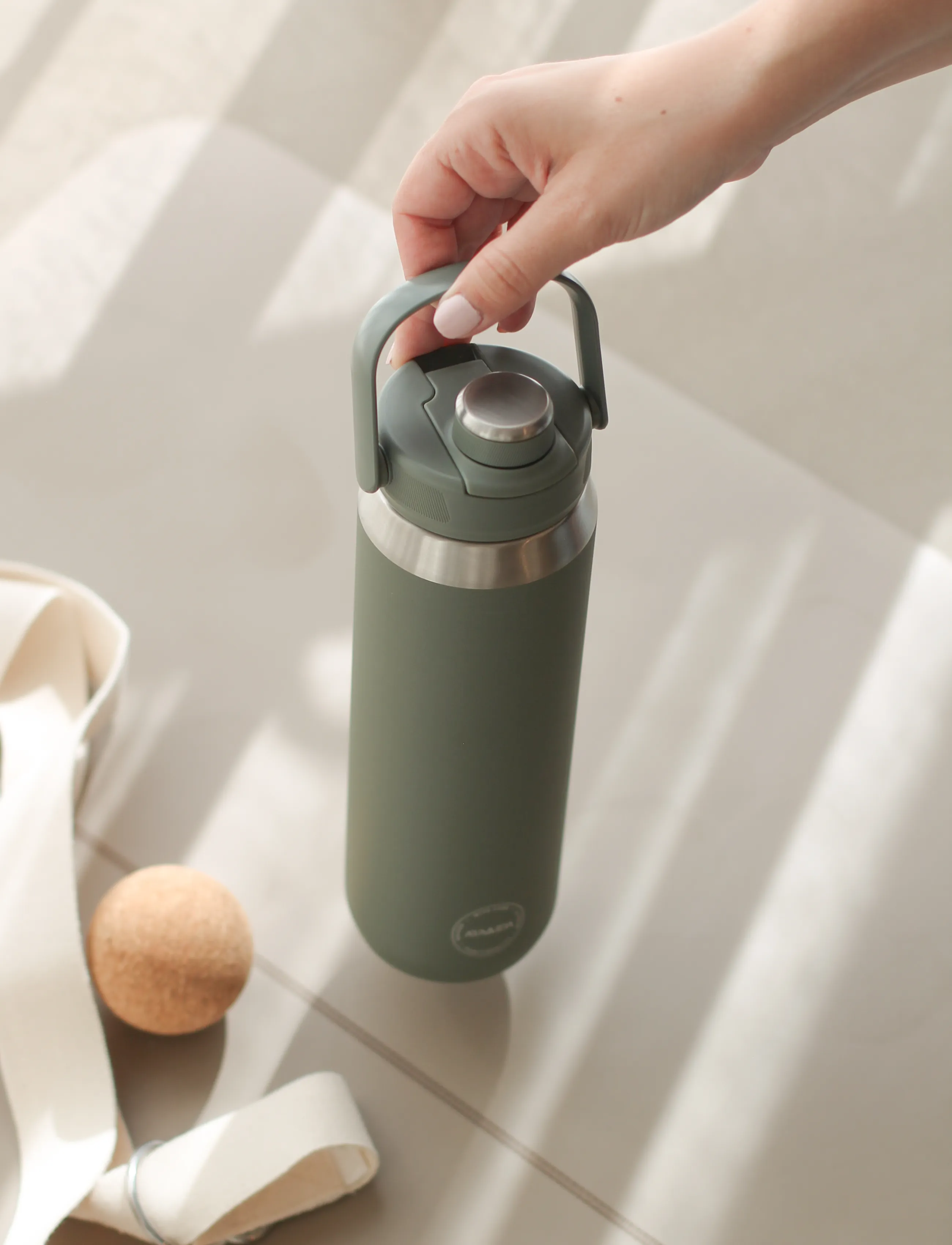 AYA&IDA Sports Bottle, 700 ml, Kitchen, Khakigrün - Water Bottles, Kinder