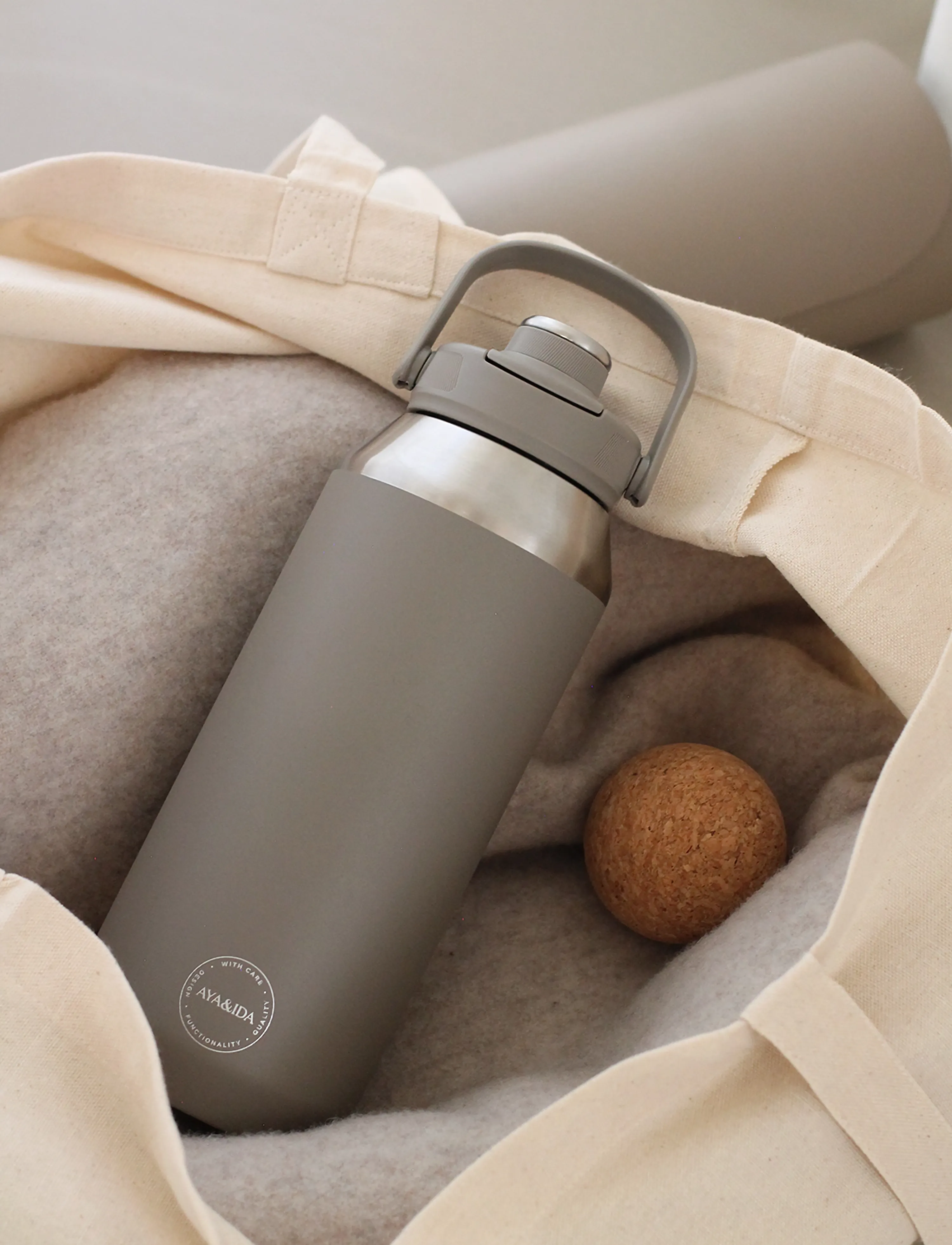 AYA&IDA Sports Bottle, 950 ml, Kitchen, Braun - Water Bottles, Kinder