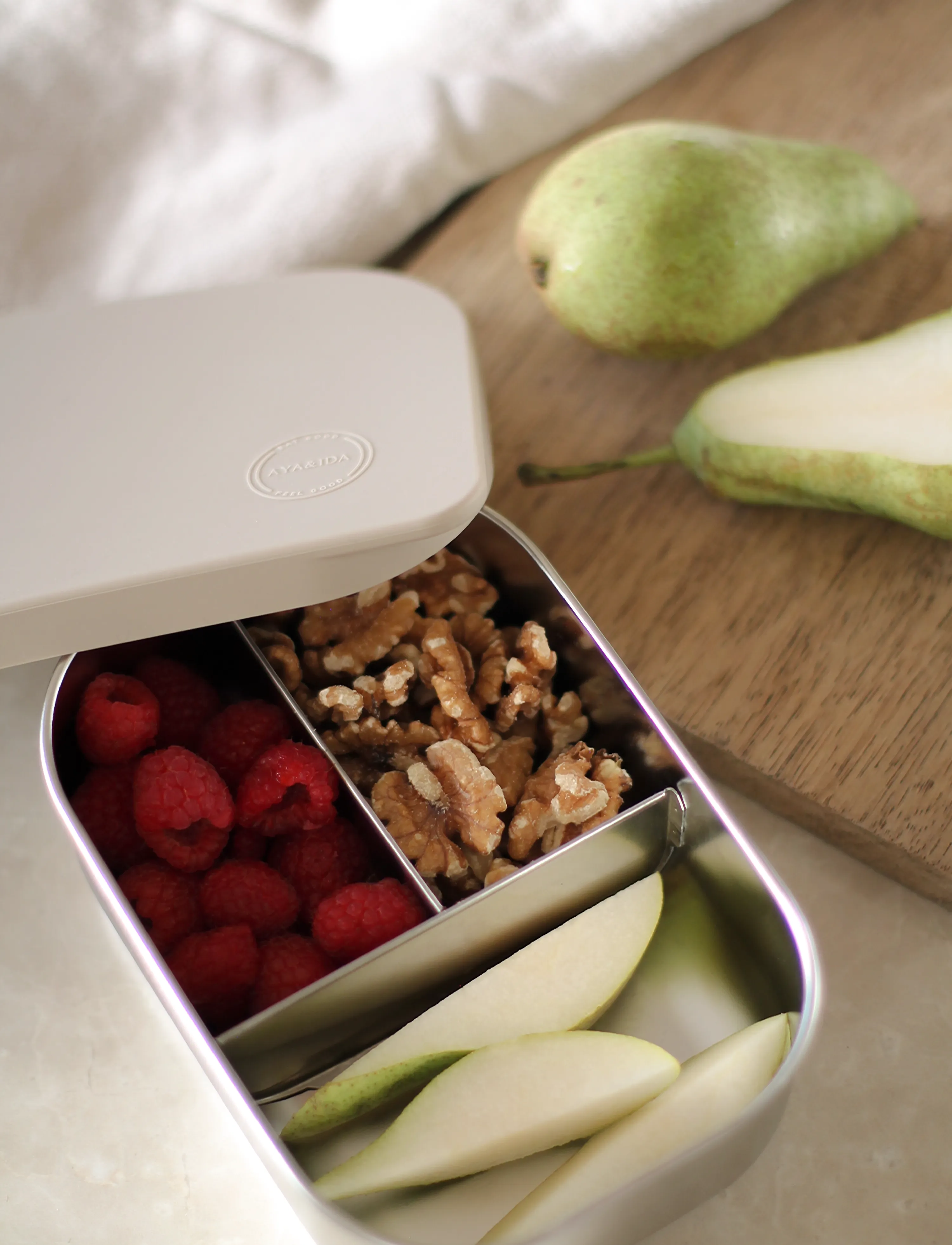 AYA&IDA Lunch Box, 900 ml, Kitchen Storage, Beige - Boxes, Homeware
