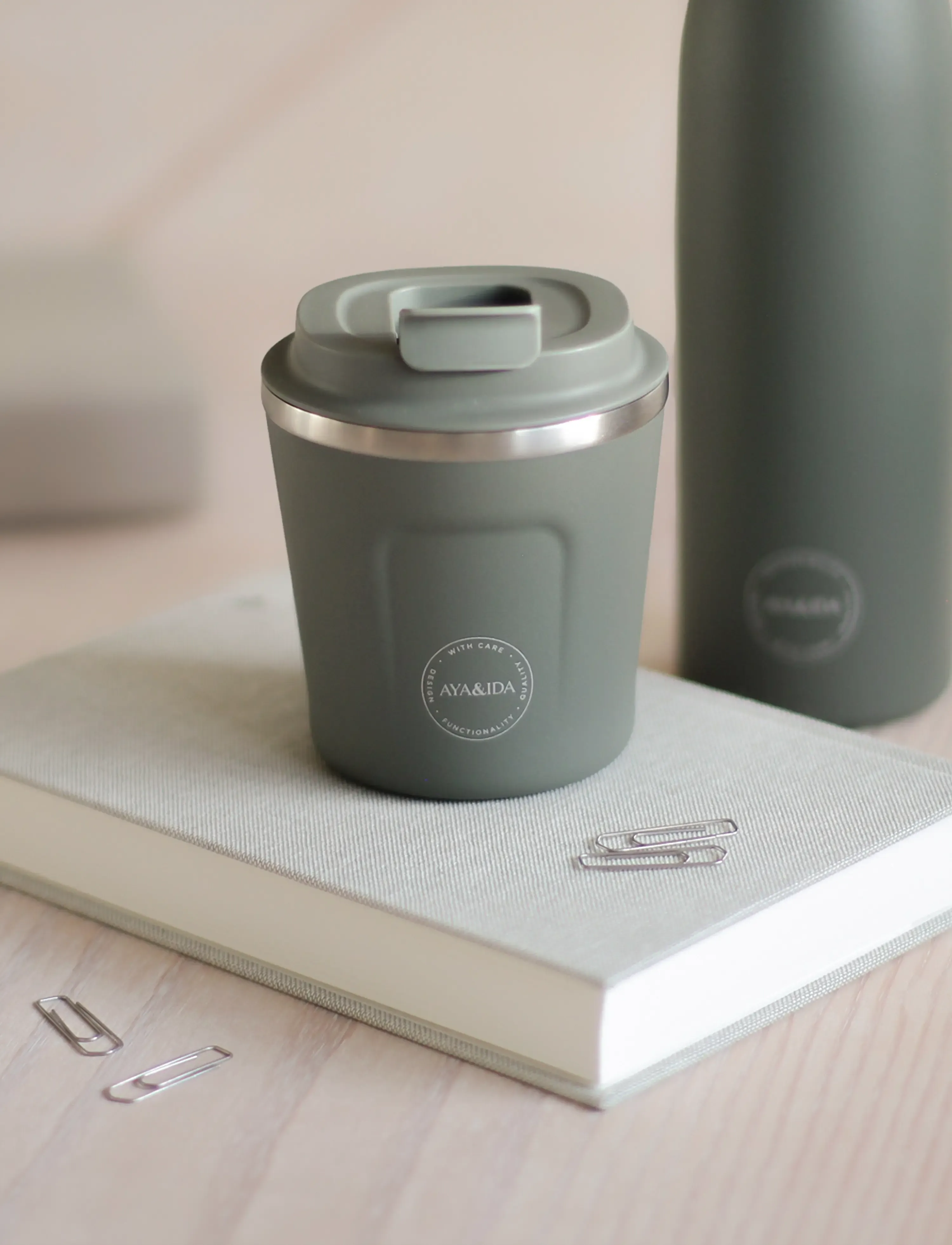 AYA&IDA Cup2Go, 240 ml, Khaki green, Kopper Og Krus > Termokopper, Unisex
