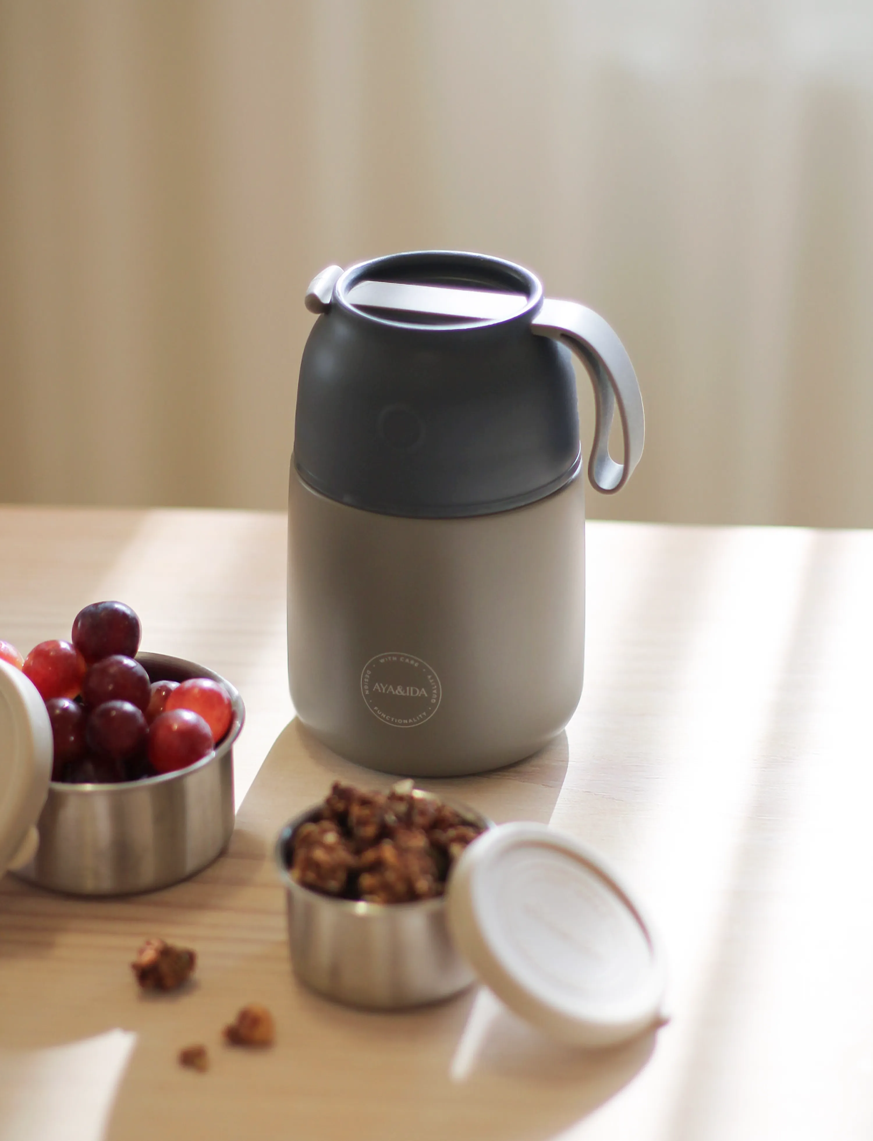 AYA&IDA Food'ie, 500 ml, Kitchen Storage, Braun - Lunch Boxes, Homeware