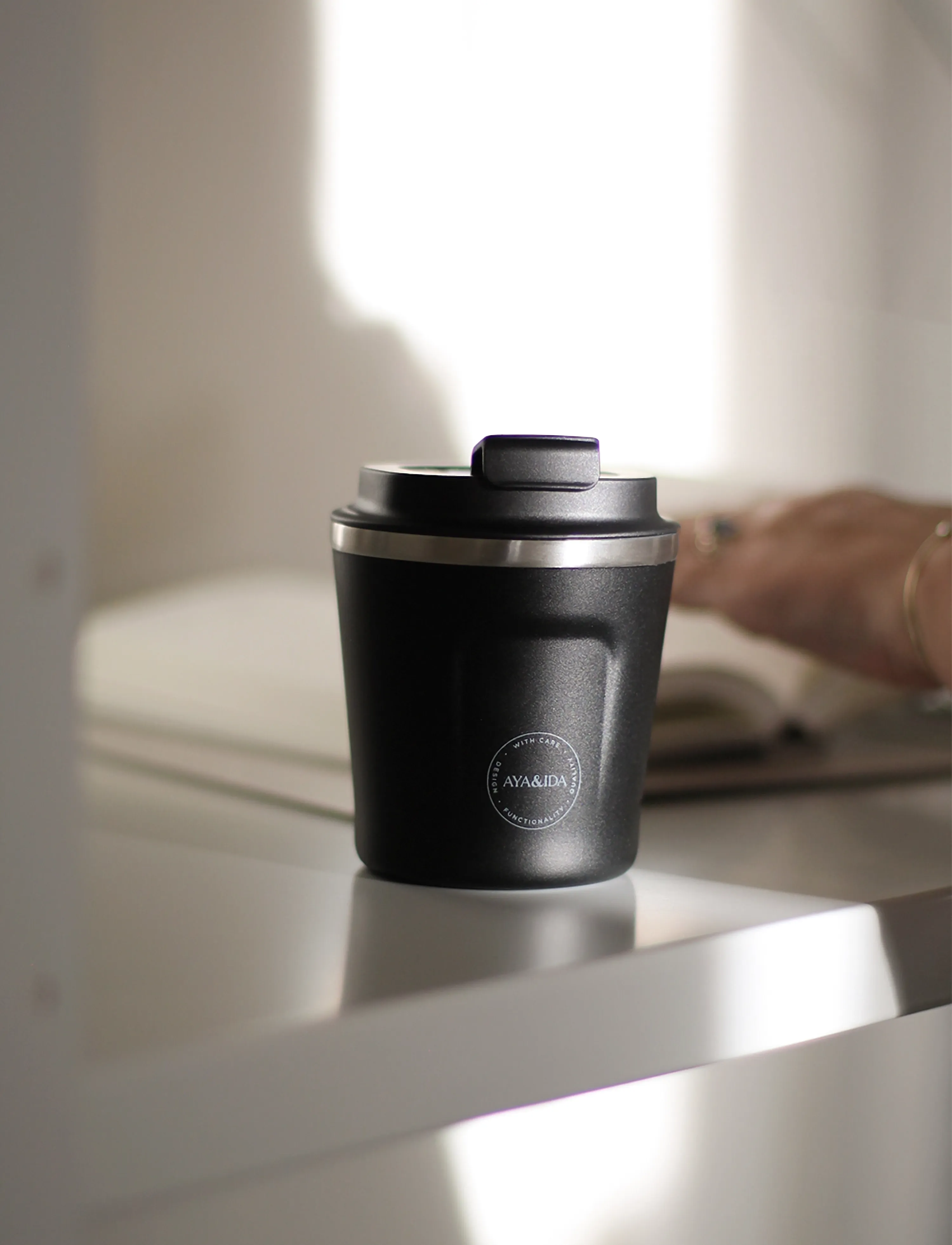 AYA&IDA Cup2Go, 240 ml, Black, Kopper Og Krus > Termokopper, Unisex