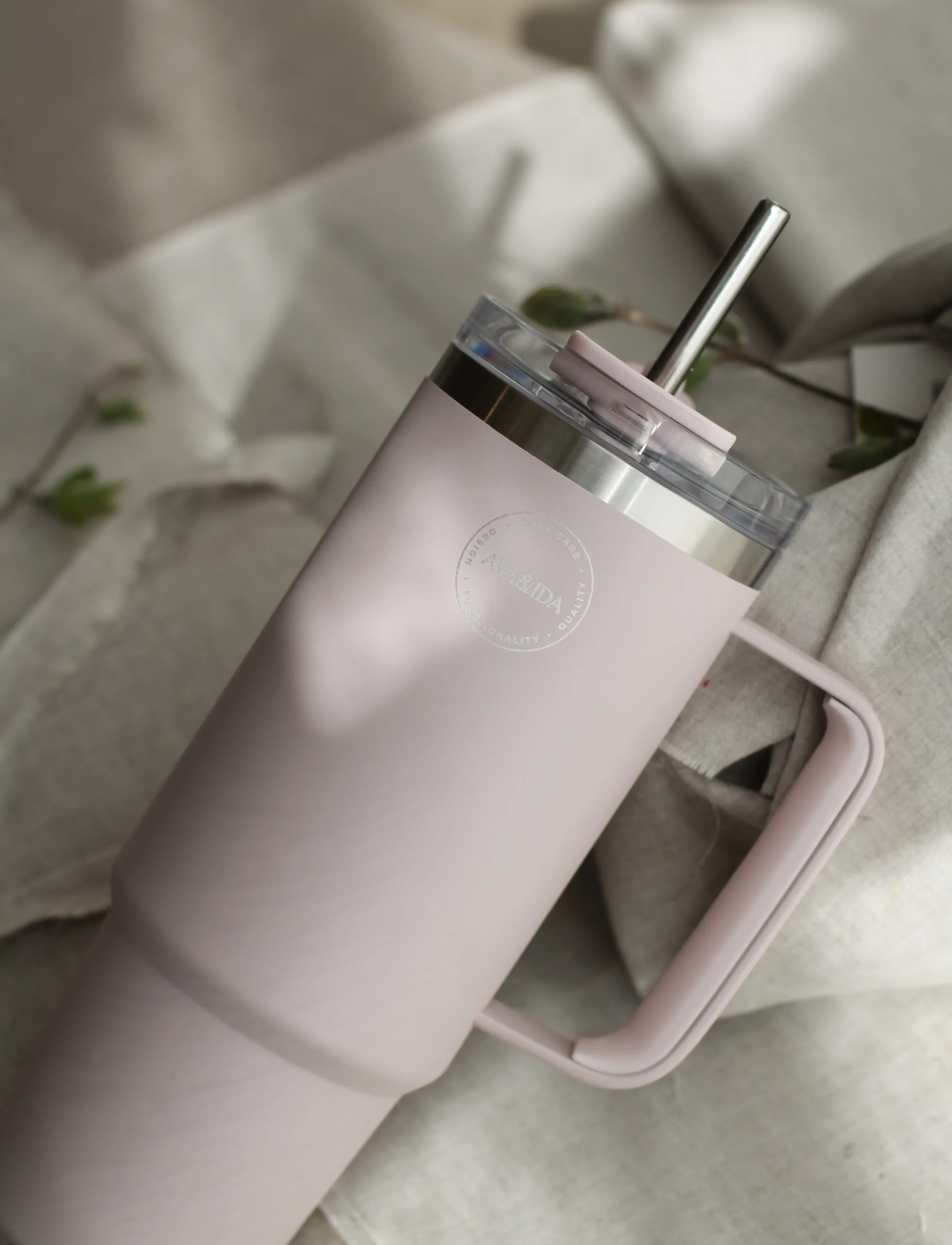 AYA&IDA Thermo Cup With Straw, 885 ml, Cups & Mugs, Rosa - Thermal Cups, Homeware