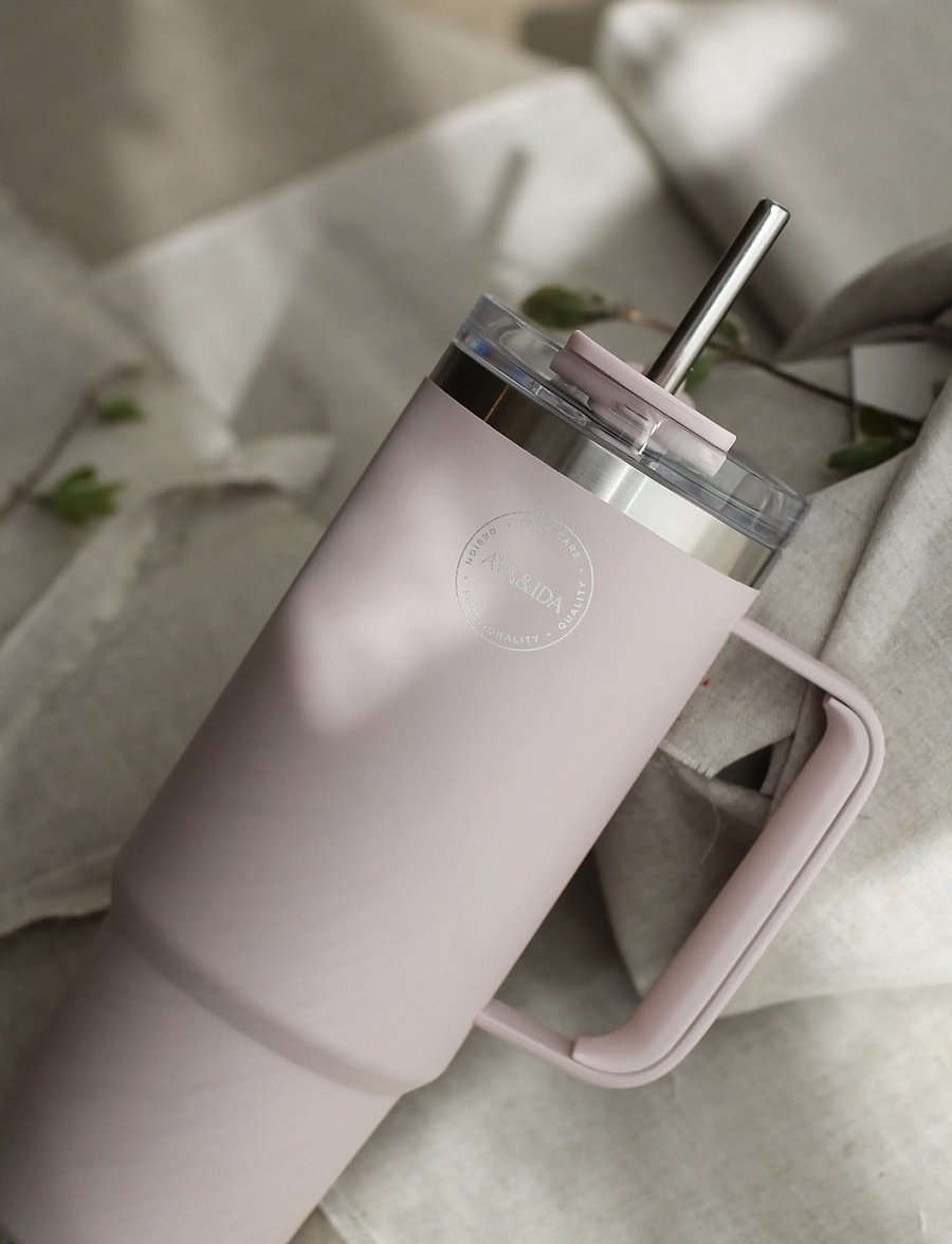 AYA&IDA - Thermo Cup with Straw - termostassid - soft rose - 0