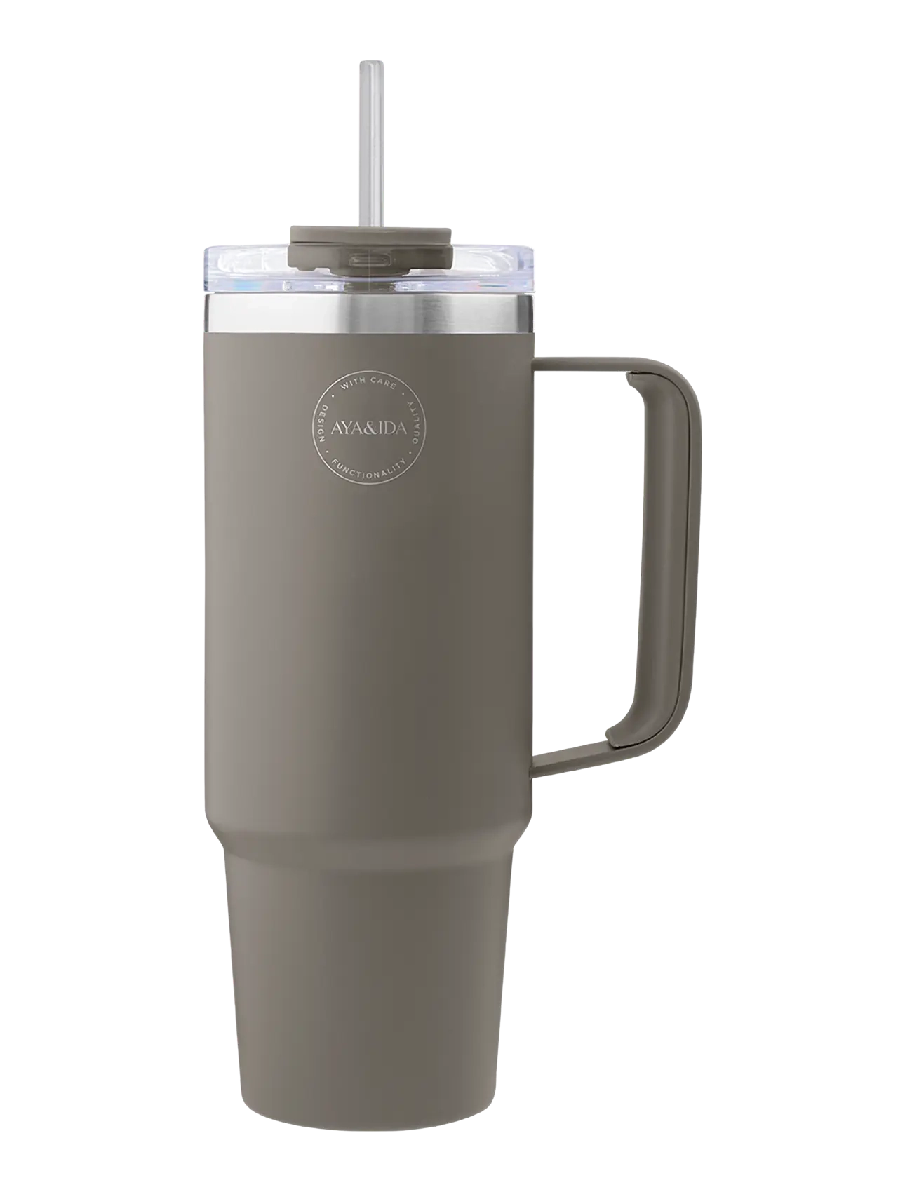 AYA&IDA Thermo Cup With Straw, Thermal Kop, Beige, Str: 885 ML