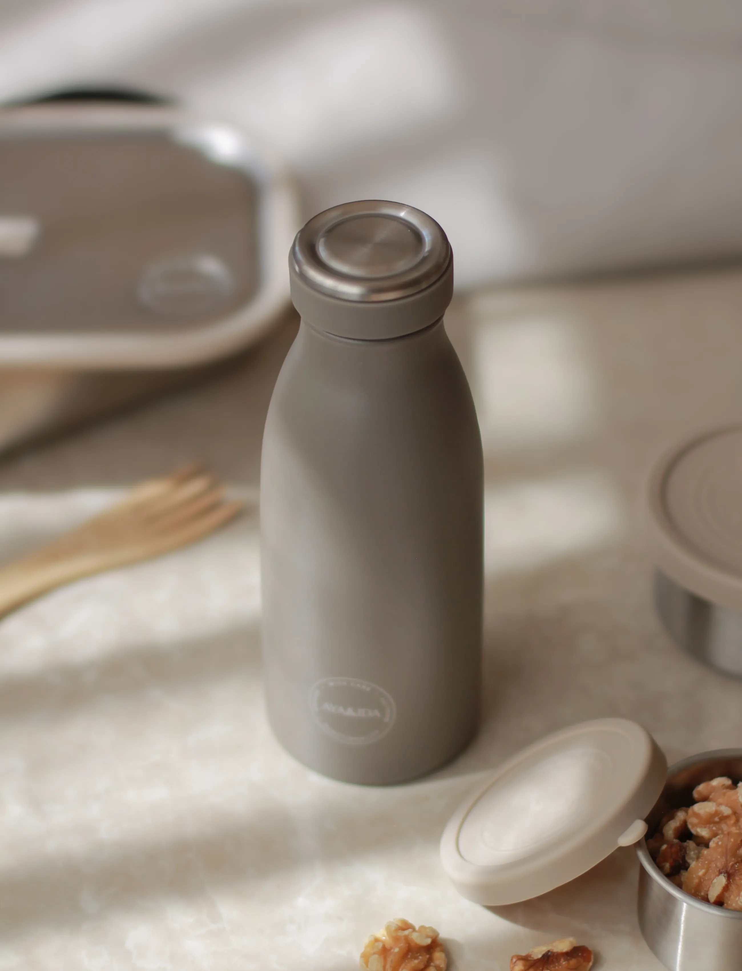 AYA&IDA Drinking Bottle, 350 ml, Kitchen, Beige - Water Bottles, Kinder