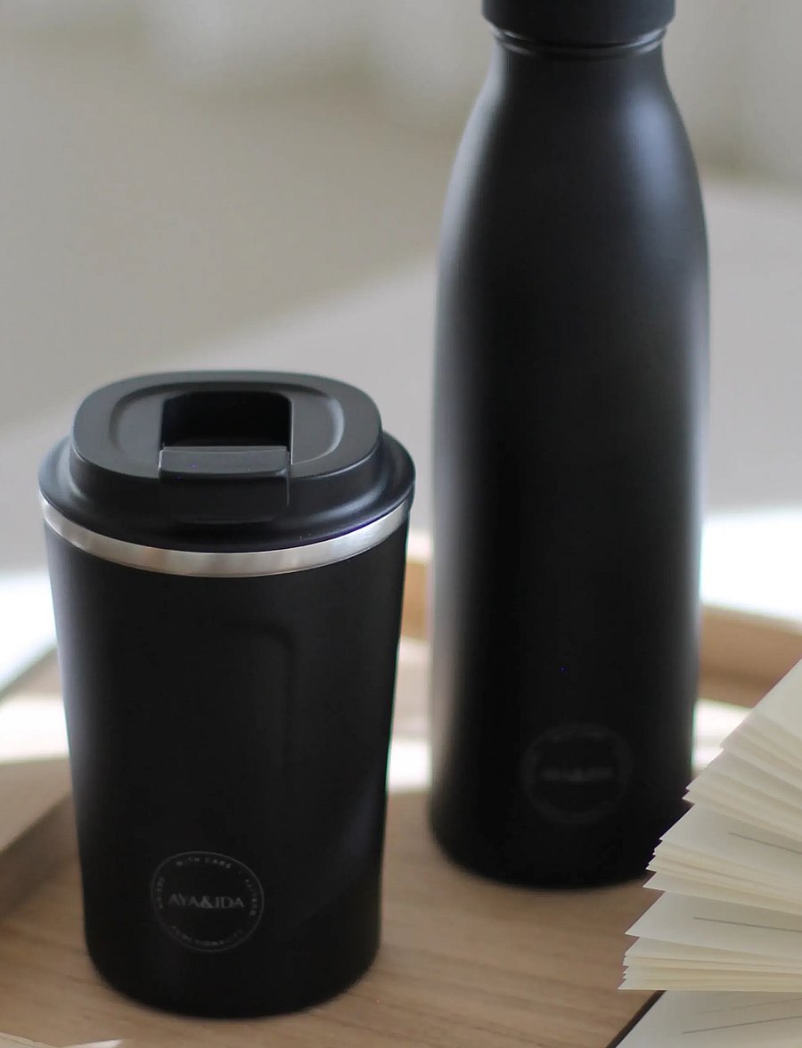 AYA&IDA - Drinking Bottle - vattenflaskor - matte black - 0
