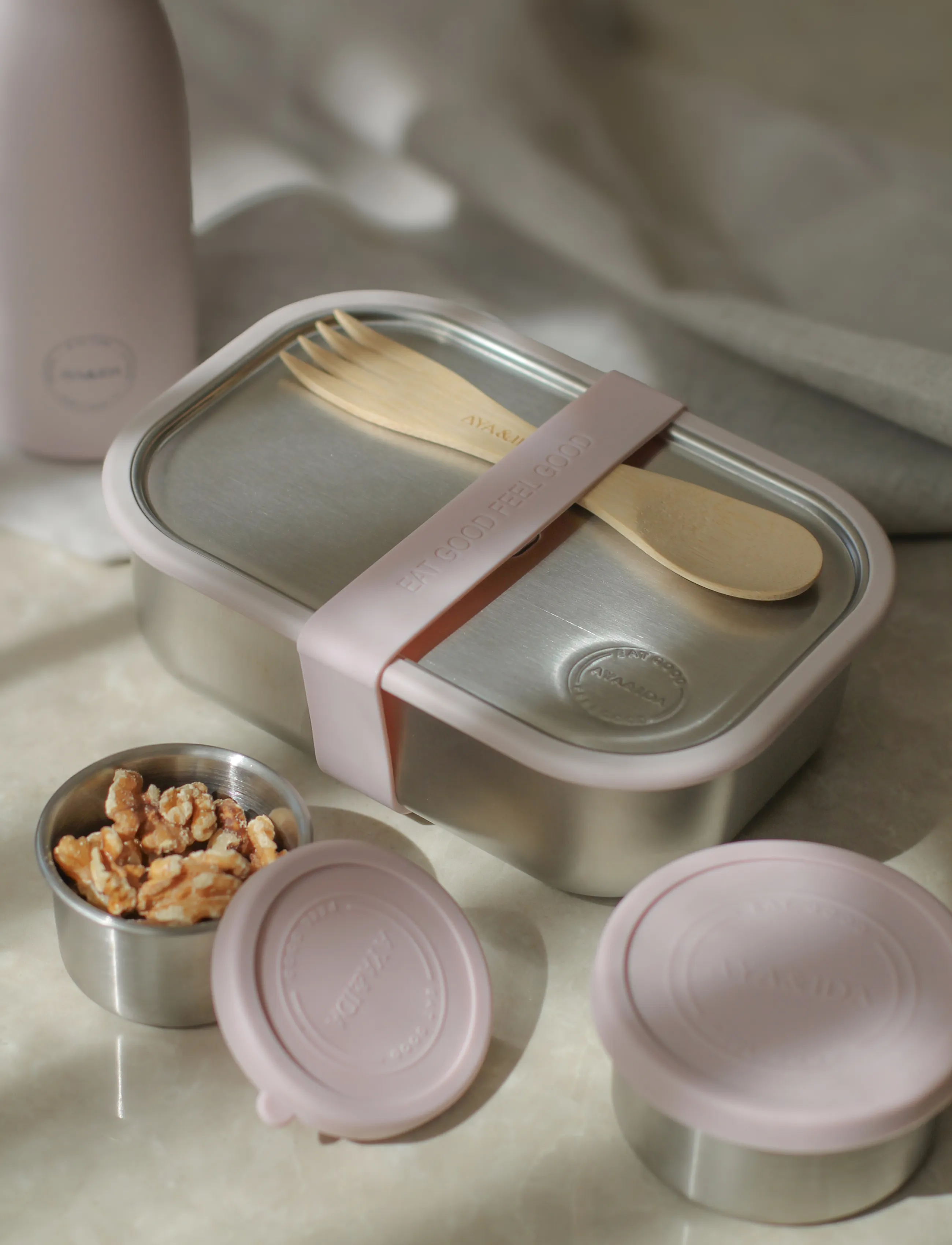 AYA&IDA Lunch Box, 1000 ml, Kitchen Storage, Rosa - Boxes, Homeware