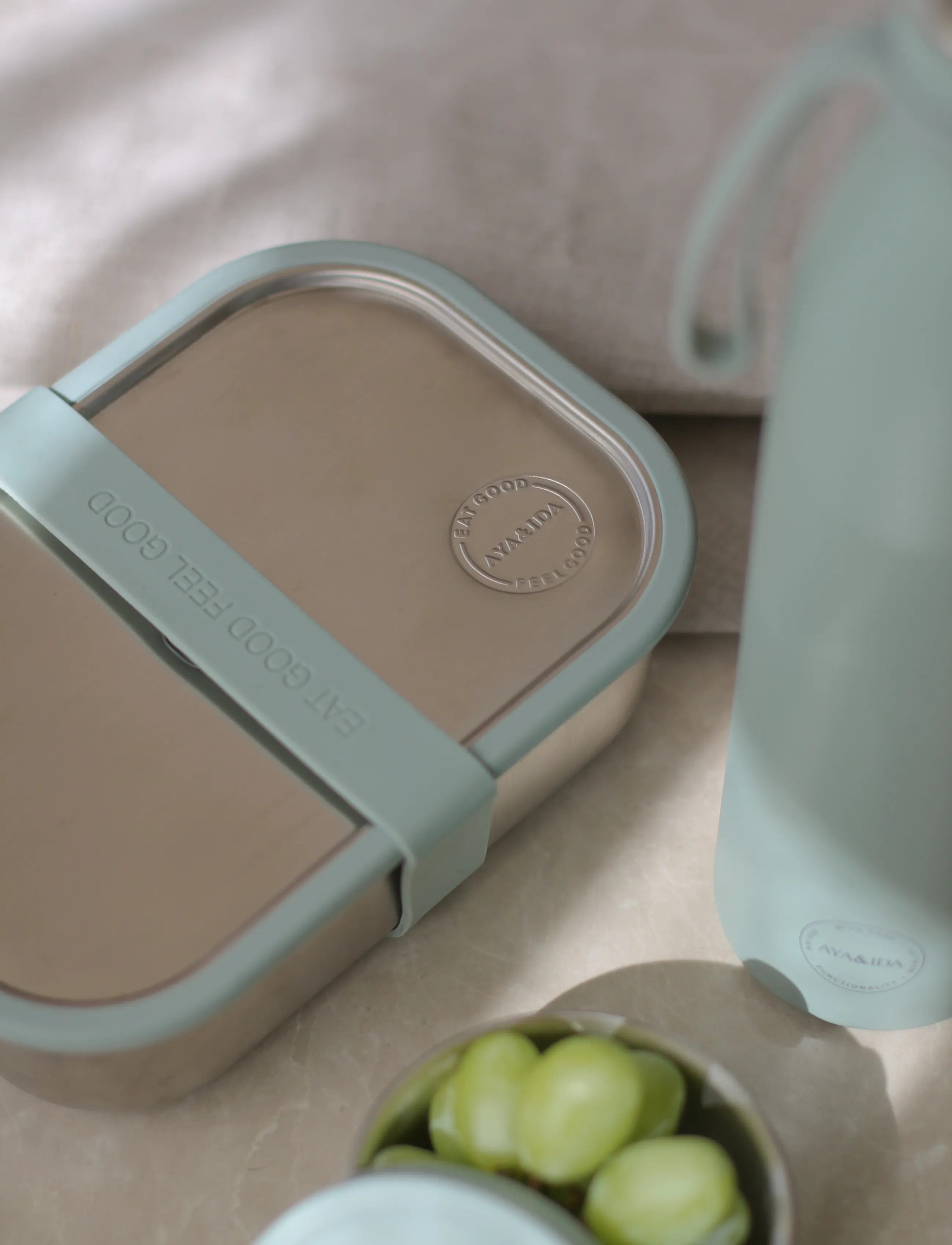 AYA&IDA Lunch Box, 1000 ml, Kitchen Storage, Grün - Boxes, Homeware
