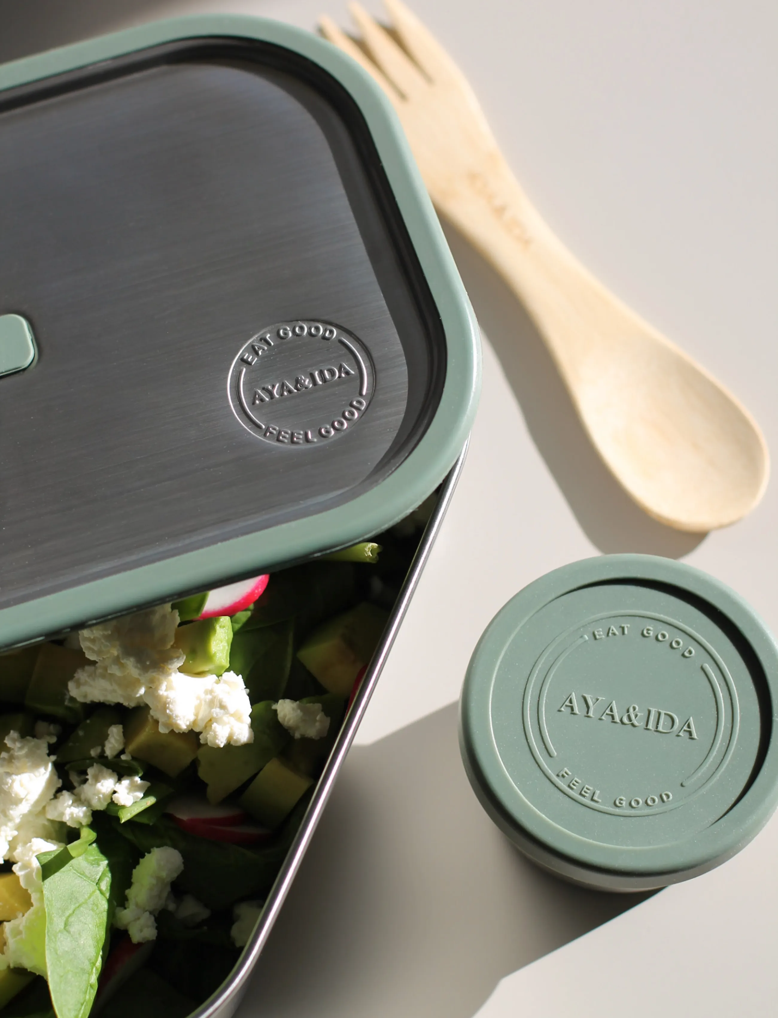 AYA&IDA Lunch Box, 1000 ml, Kitchen Storage, Grün - Boxes, Homeware