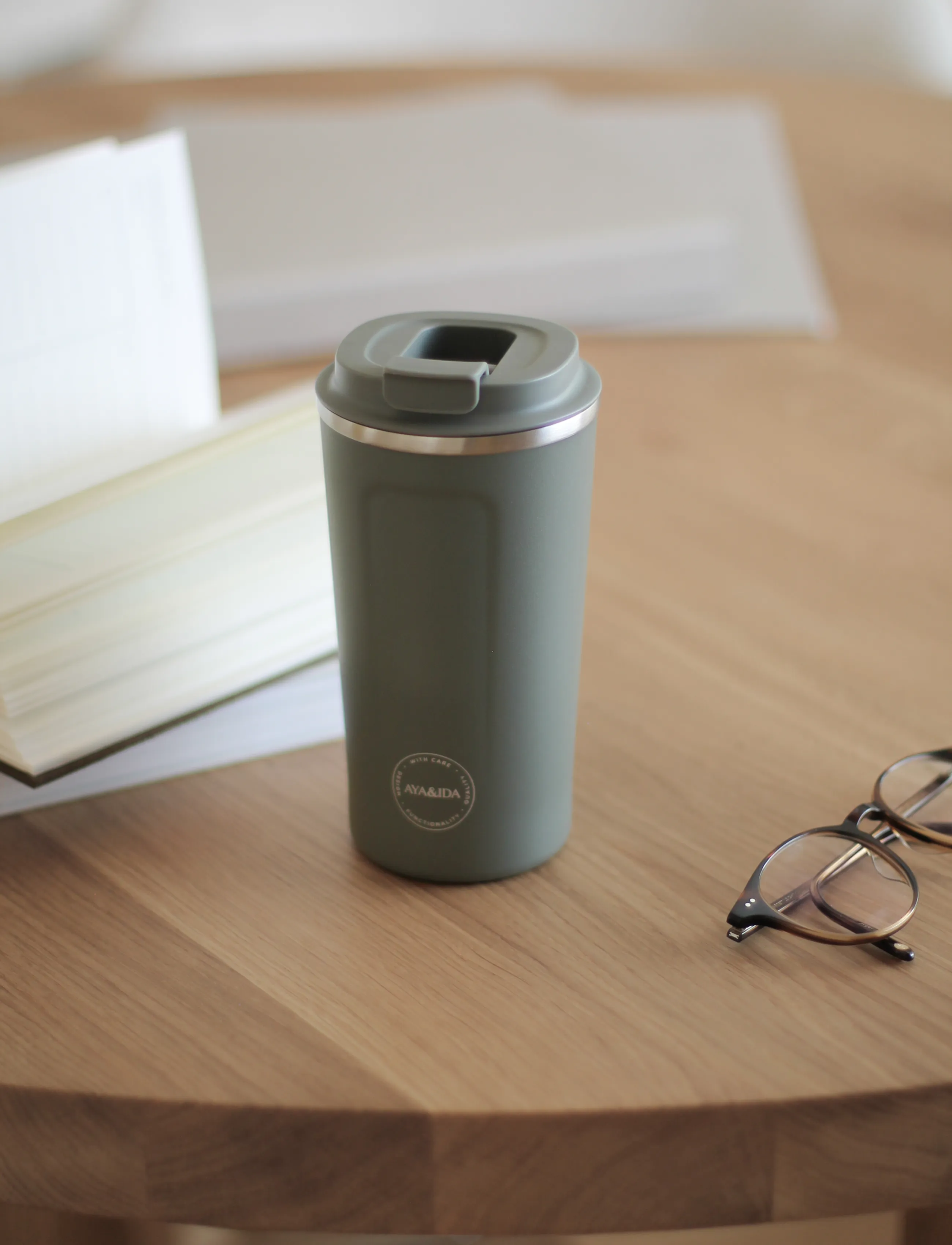 AYA&IDA Cup2Go, 500 ml, Khaki green, Kopper Og Krus > Termokopper, Unisex