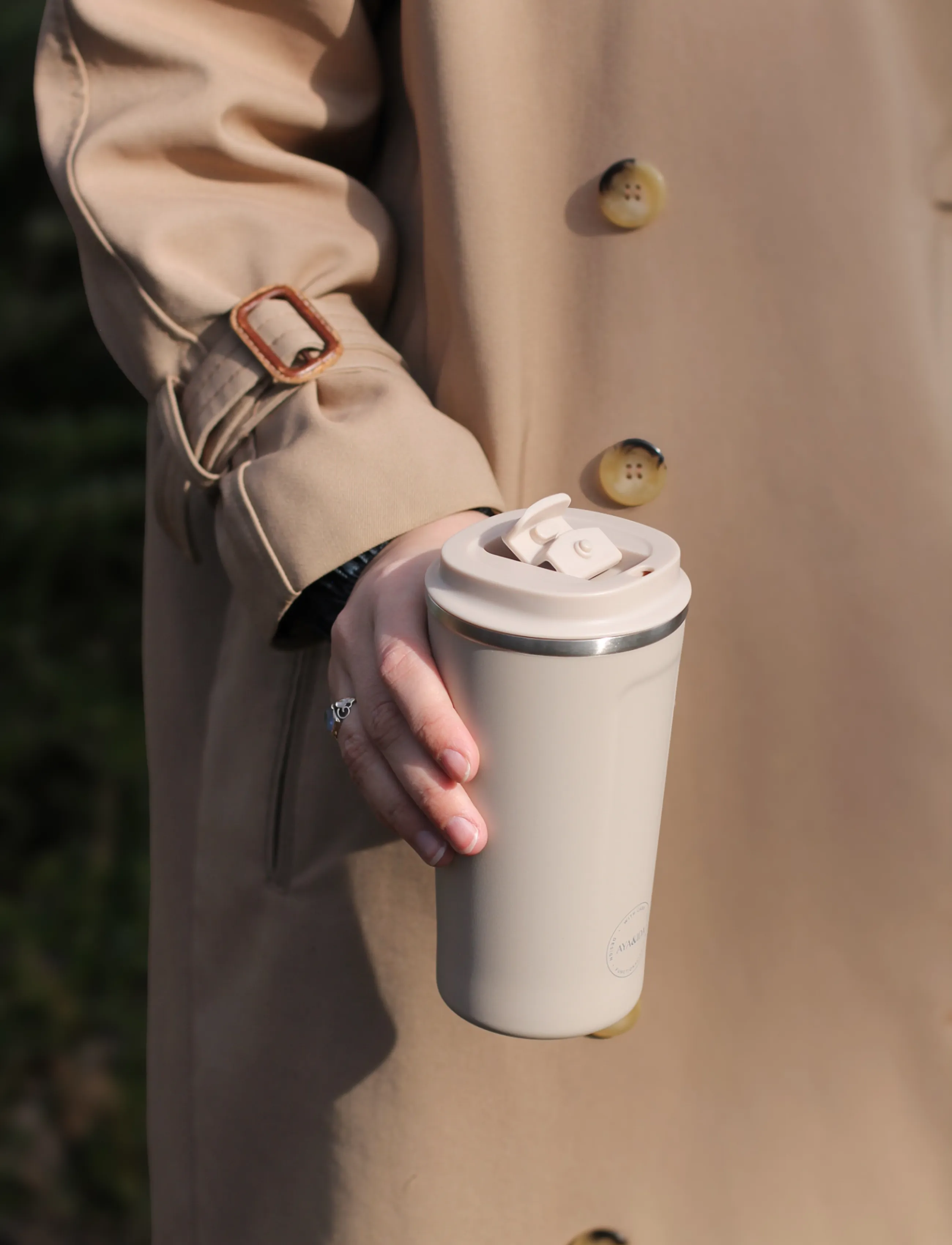 AYA&IDA Cup2Go, 500 ml, Beige, Kopper Og Krus > Termokopper, Unisex
