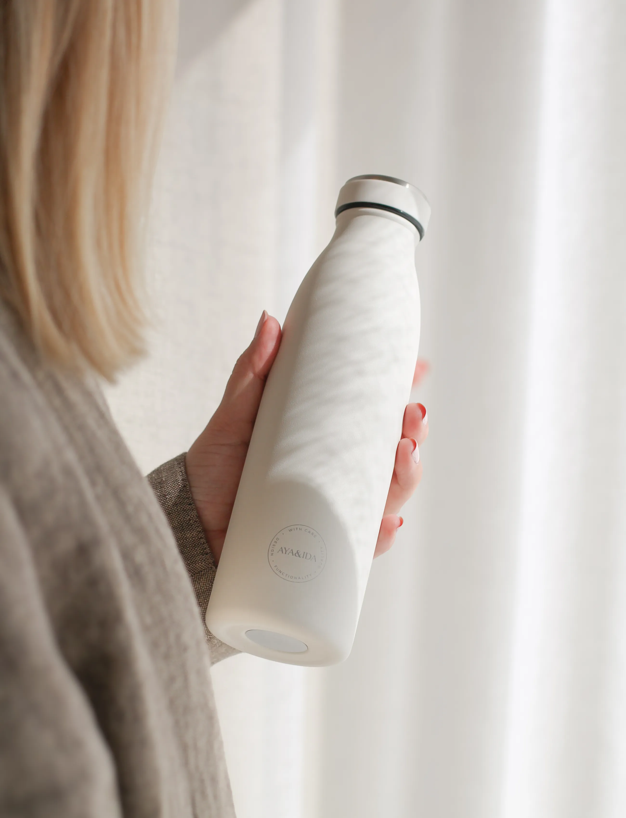 AYA&IDA Drinking Bottle, 500 ml, Kitchen, Weiß - Water Bottles, Kinder