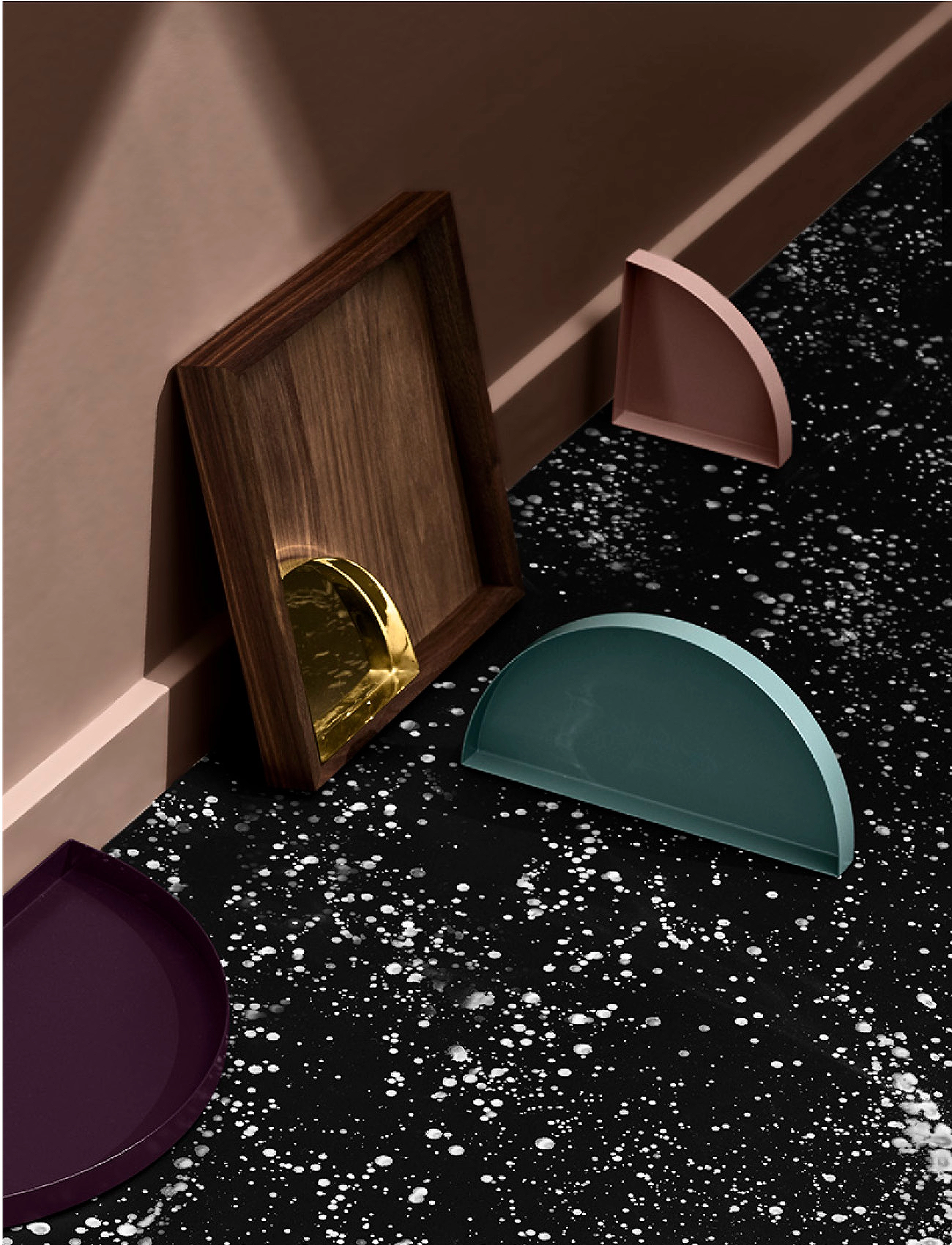 AYTM Unity Halv Cirkel Bakke, Ø21.6 cm, Decoration, Grün - Decorative Platters, Homeware