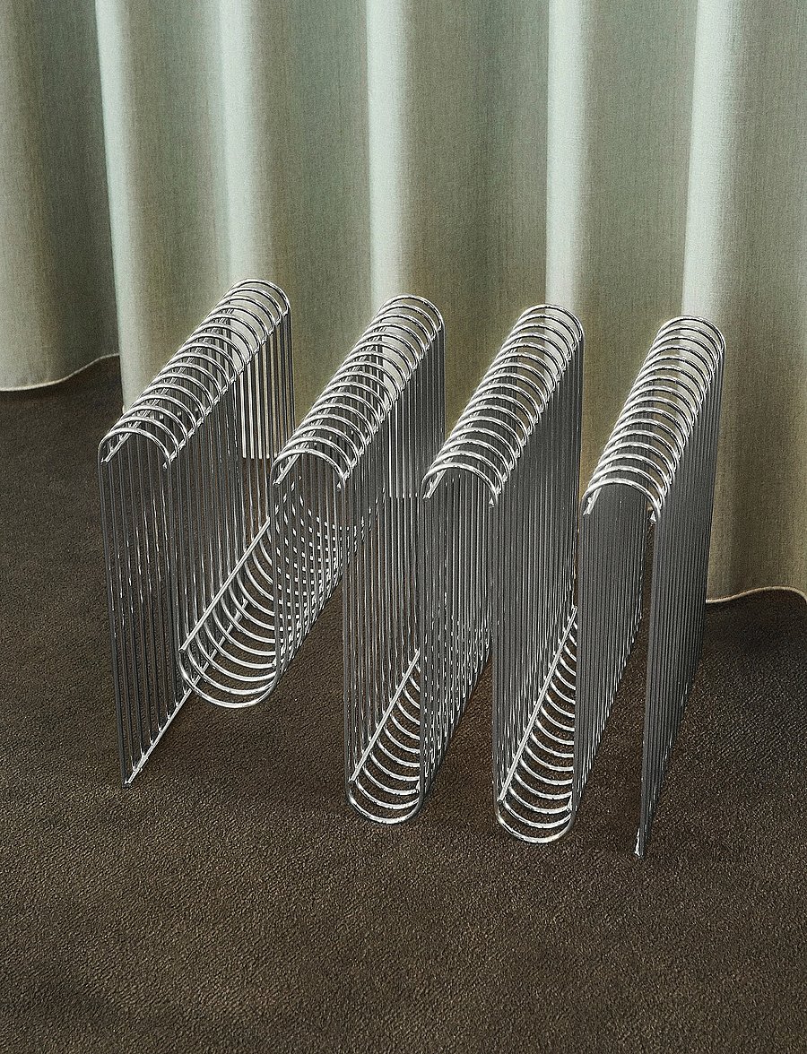 AYTM - CURVA magazine holder - zeitschriftenhalter - silver - 0