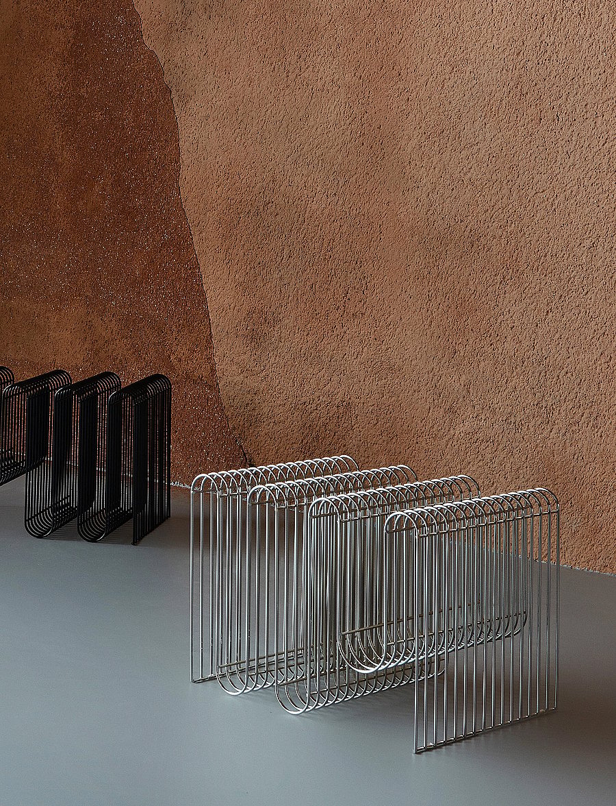 AYTM - CURVA magazine holder - zeitschriftenhalter - silver - 4