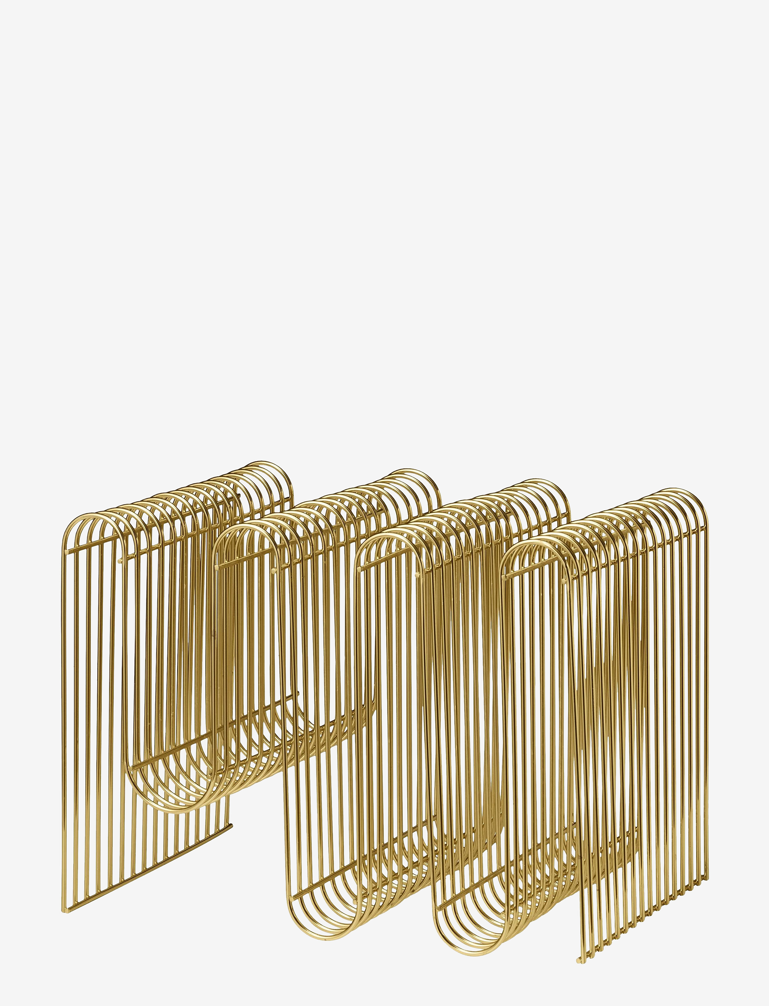 AYTM - CURVA magazine holder - tidningsställ - gold - 1