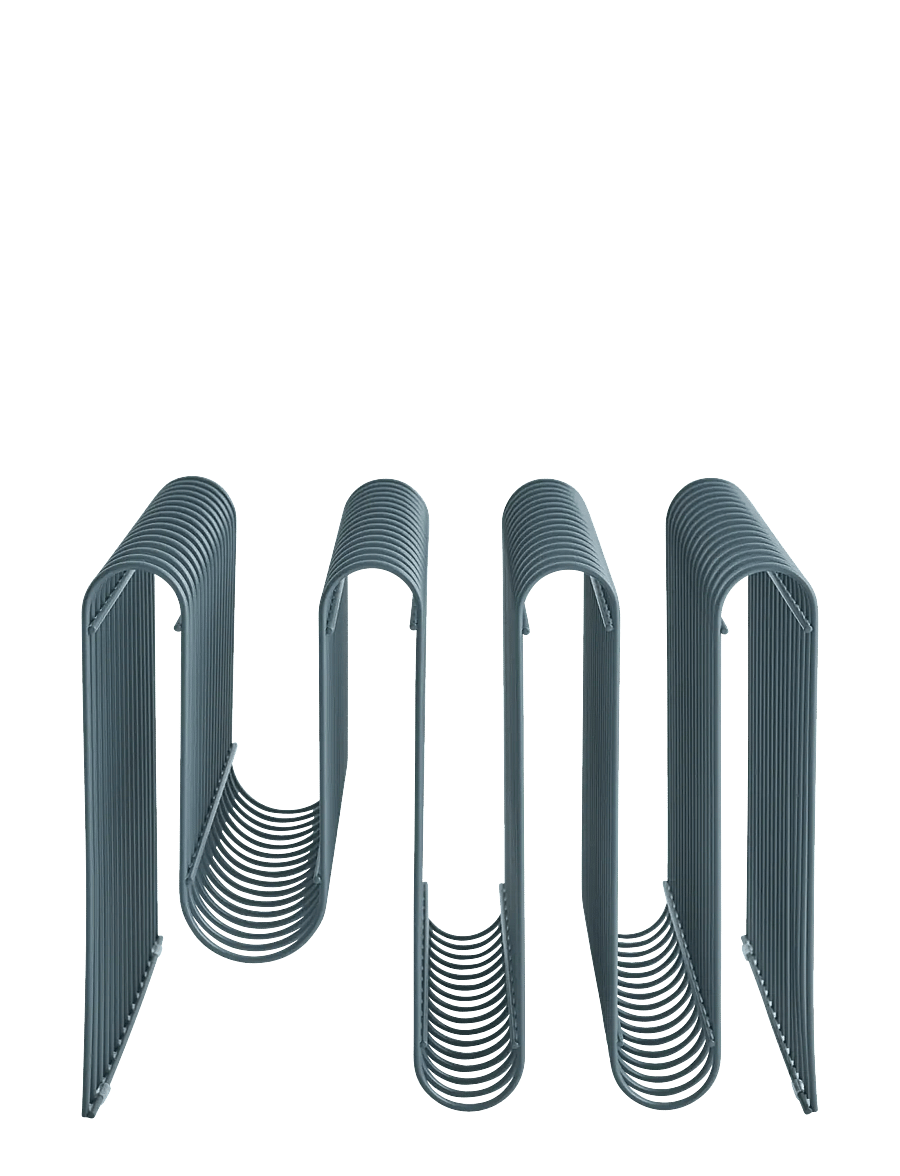 AYTM - CURVA magazine holder - zeitschriftenhalter - dusty blue - 1