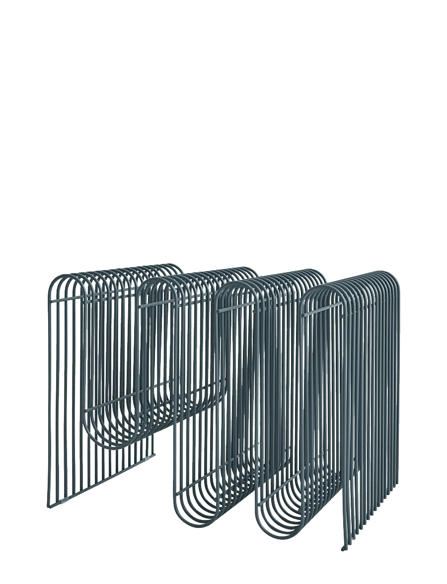 AYTM - CURVA magazine holder - zeitschriftenhalter - dusty blue - 2