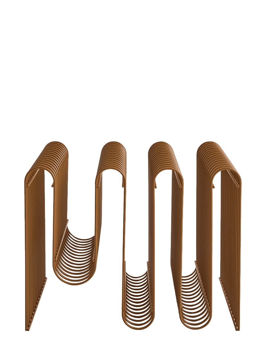 AYTM - CURVA magazine holder - zeitschriftenhalter - amber - 1