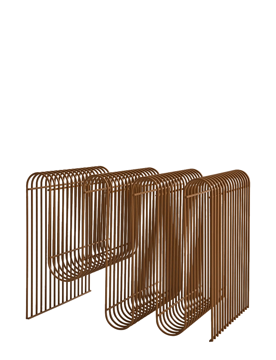 AYTM - CURVA magazine holder - zeitschriftenhalter - amber - 2