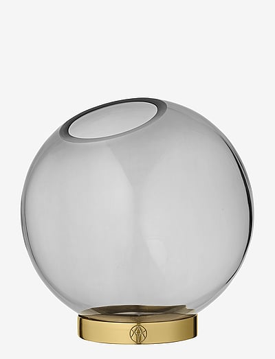 AYTM GLOBE vase w. stand - Vases - BLACK/GOLD / black
