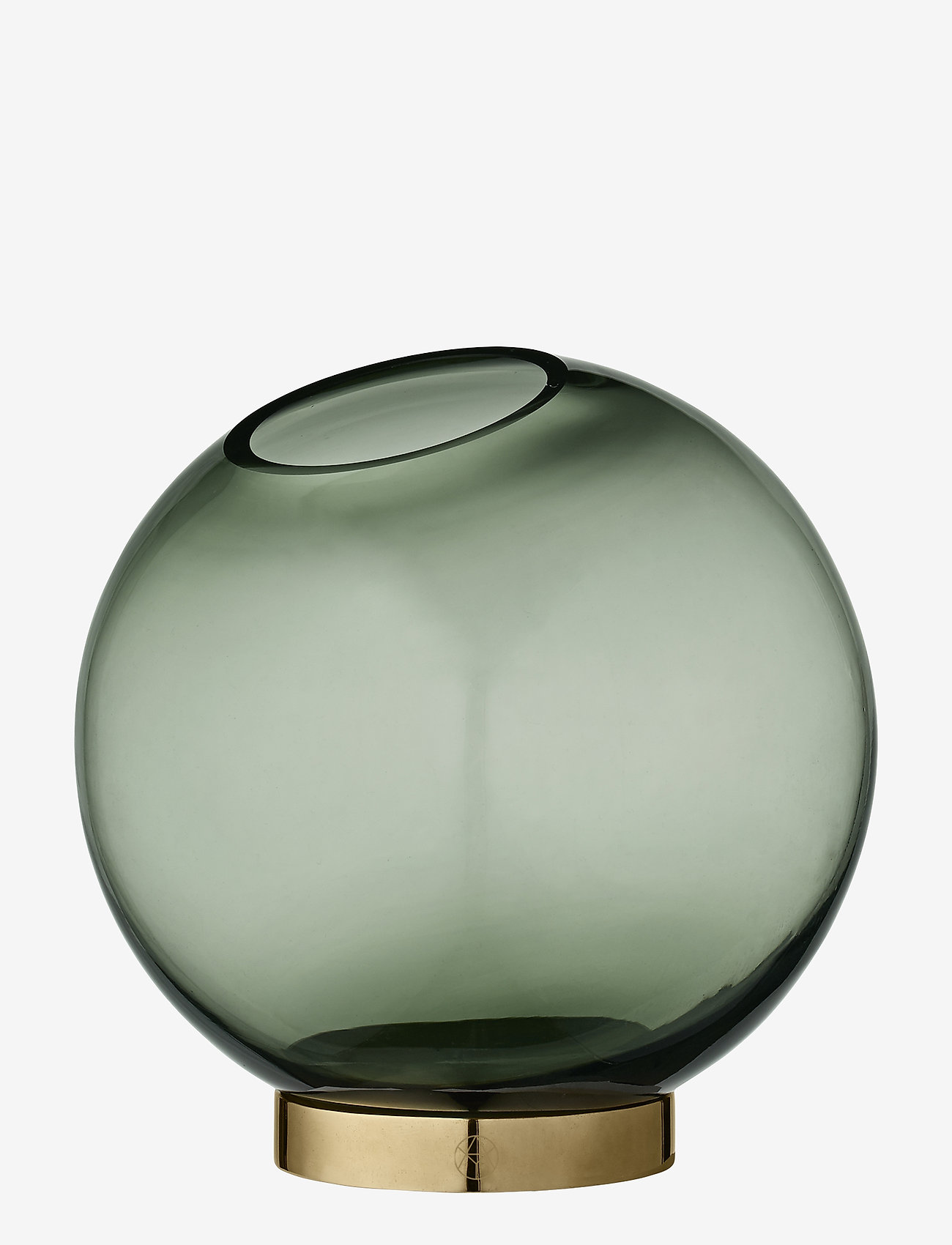 AYTM - GLOBE vase w. stand - store vaser - forest/gold - 0